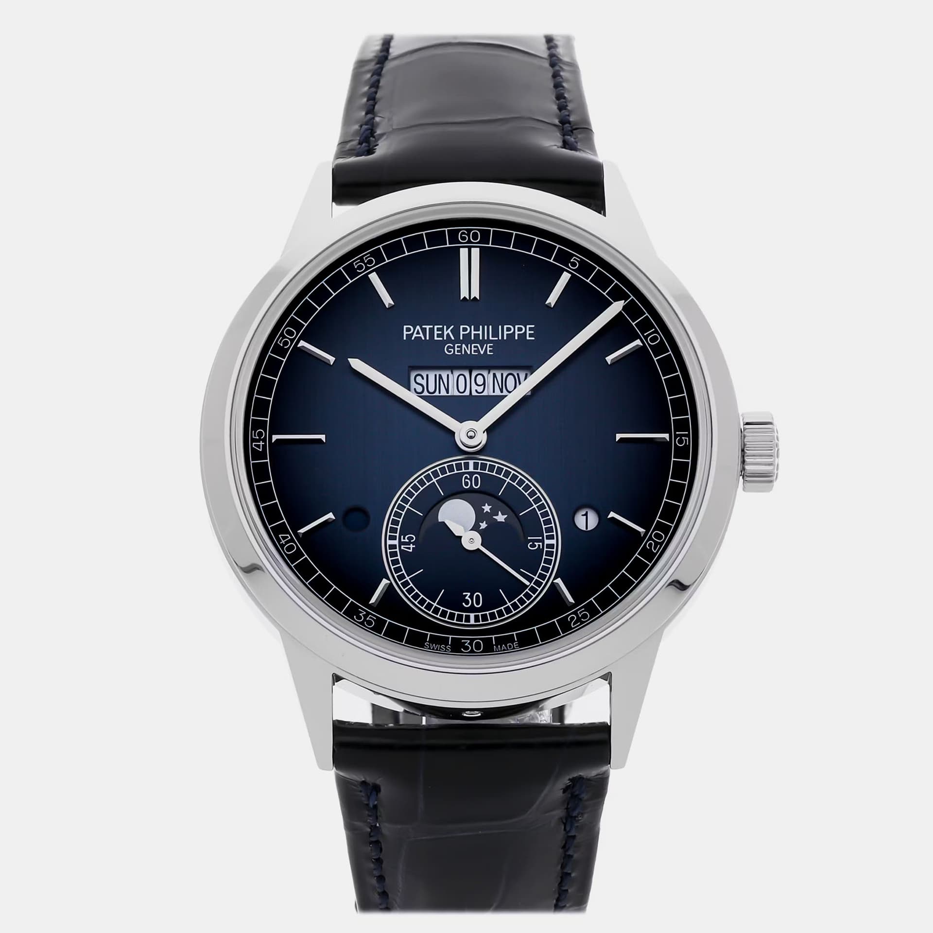Patek Philippe Grand Complications In-Line Perpetual Calendar 5236P-001 Blue Platinum Automatic Men's Wristwatch 41MM