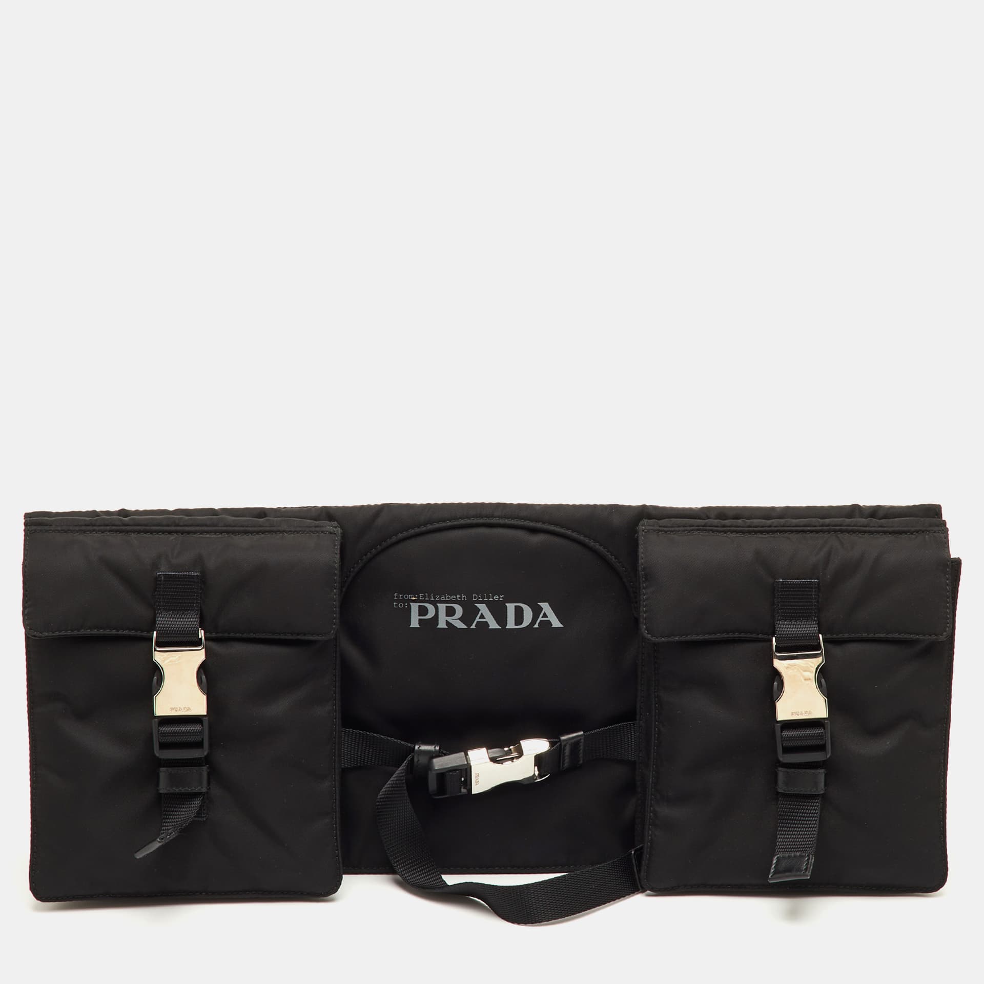 Prada Re-Nylon Black Nylon Elizabeth Diller Multifunctional Clutch
