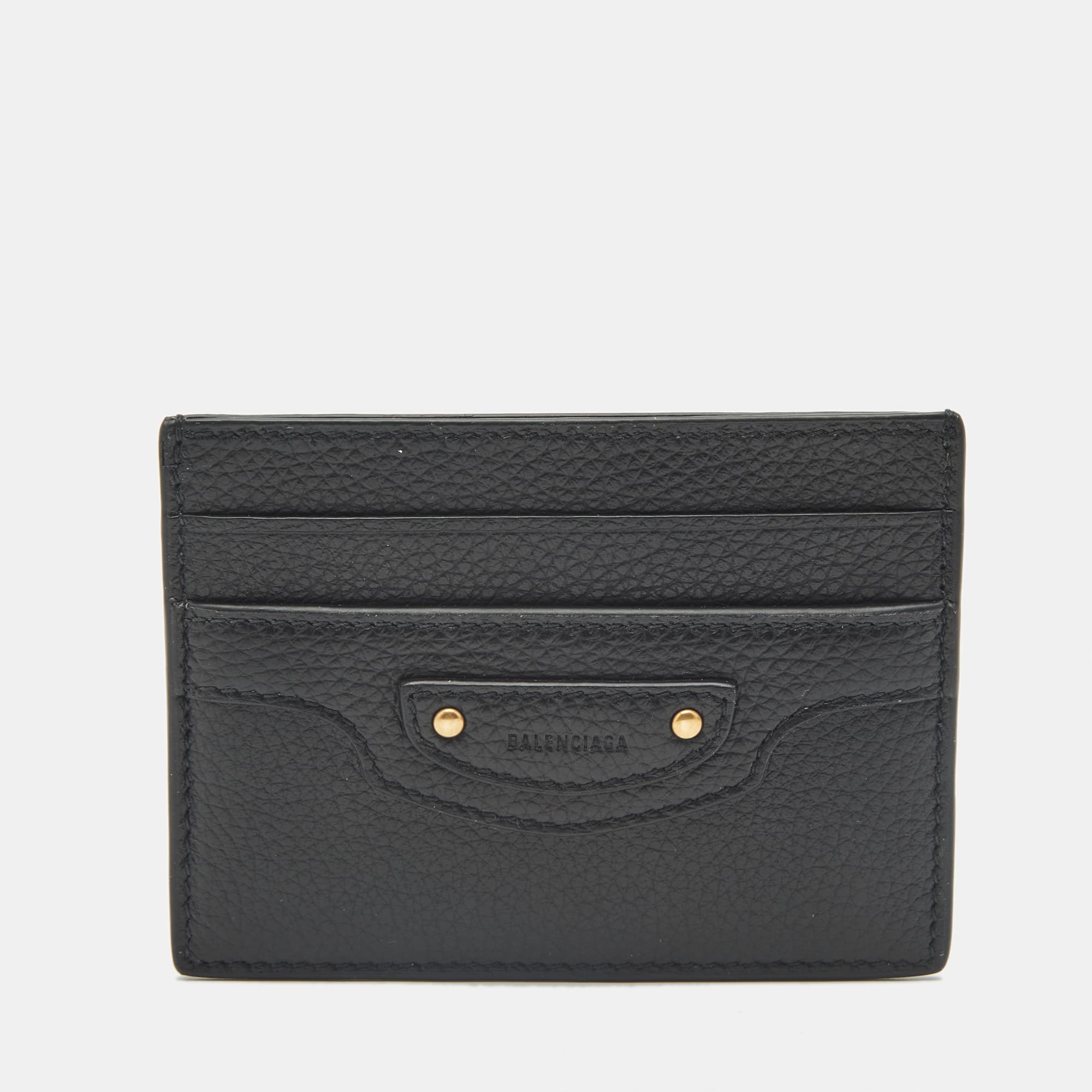 Balenciaga Neo Classic Black Leather Card Holder