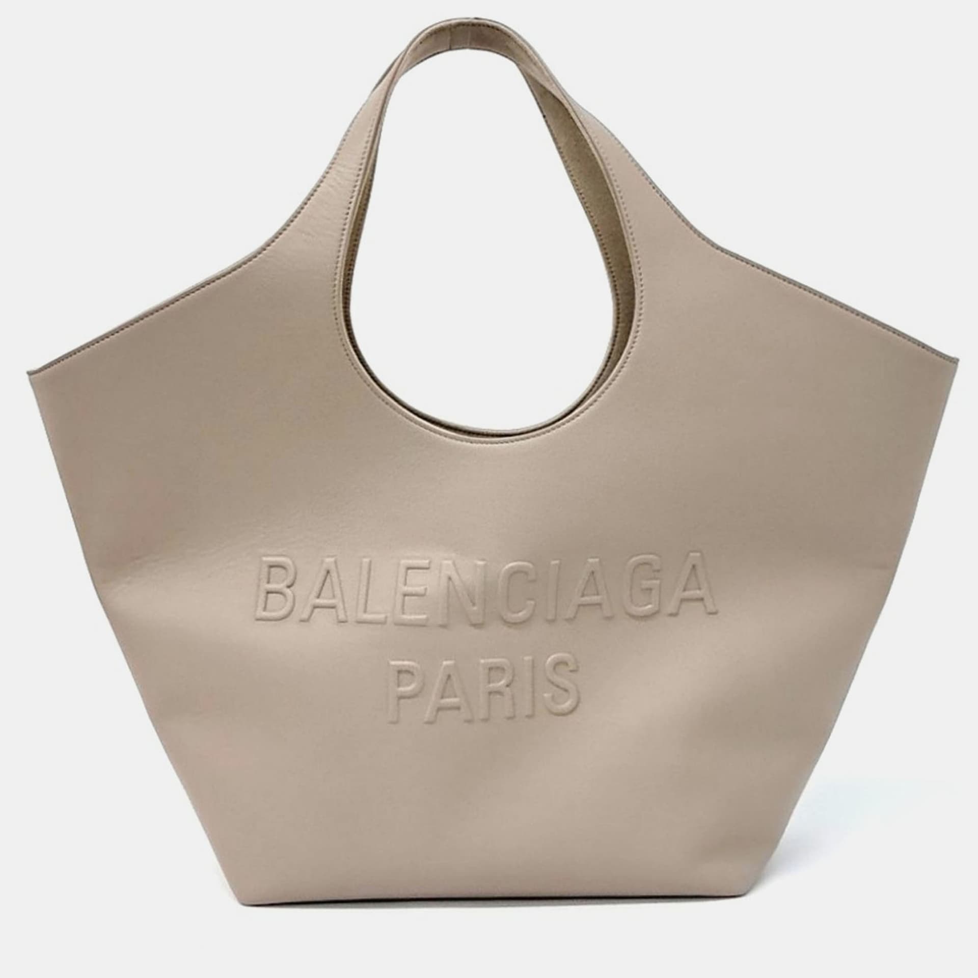 Balenciaga Beige Leather Mary-Kate Medium Tote Bag