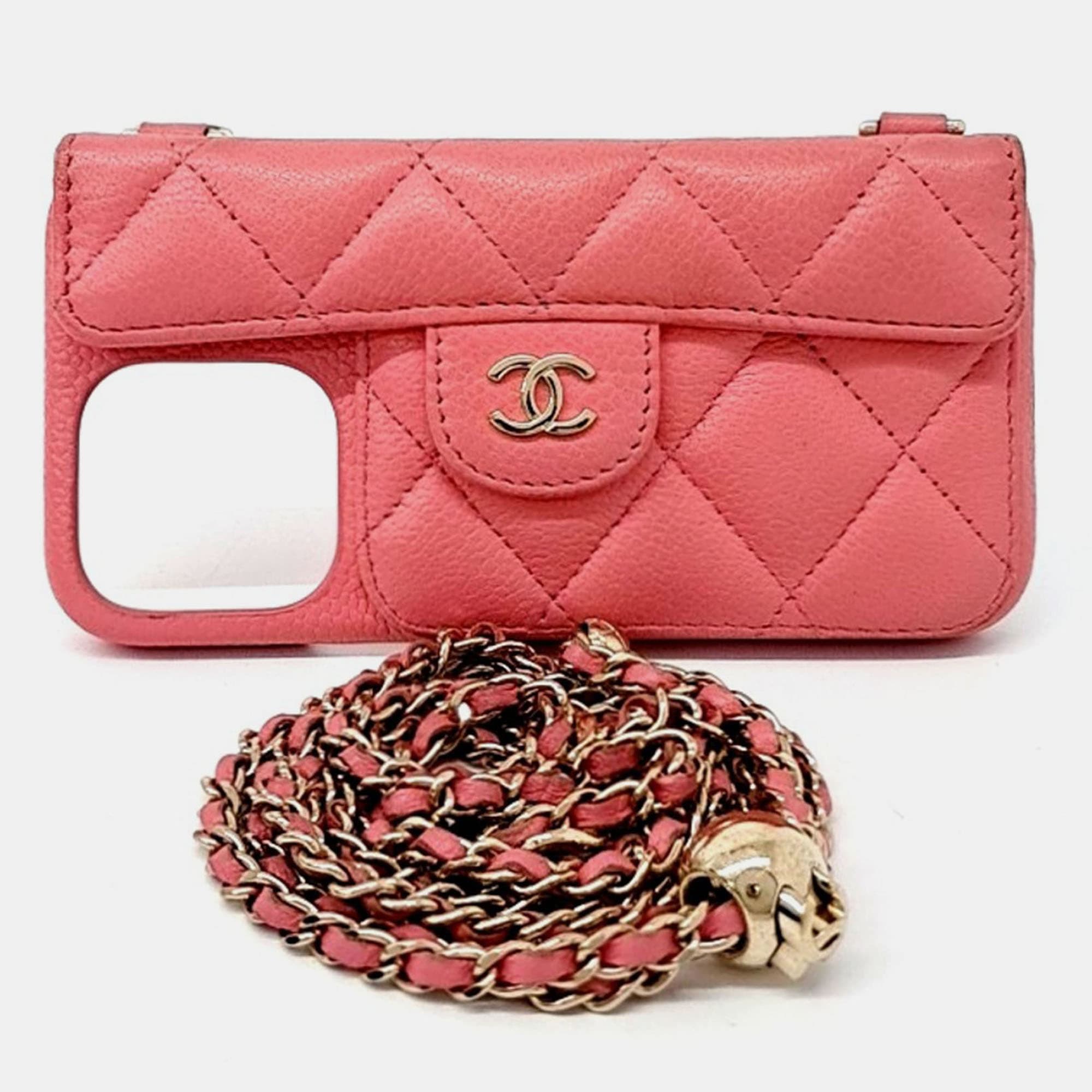 Chanel Pink Caviar iPhone Pro Case