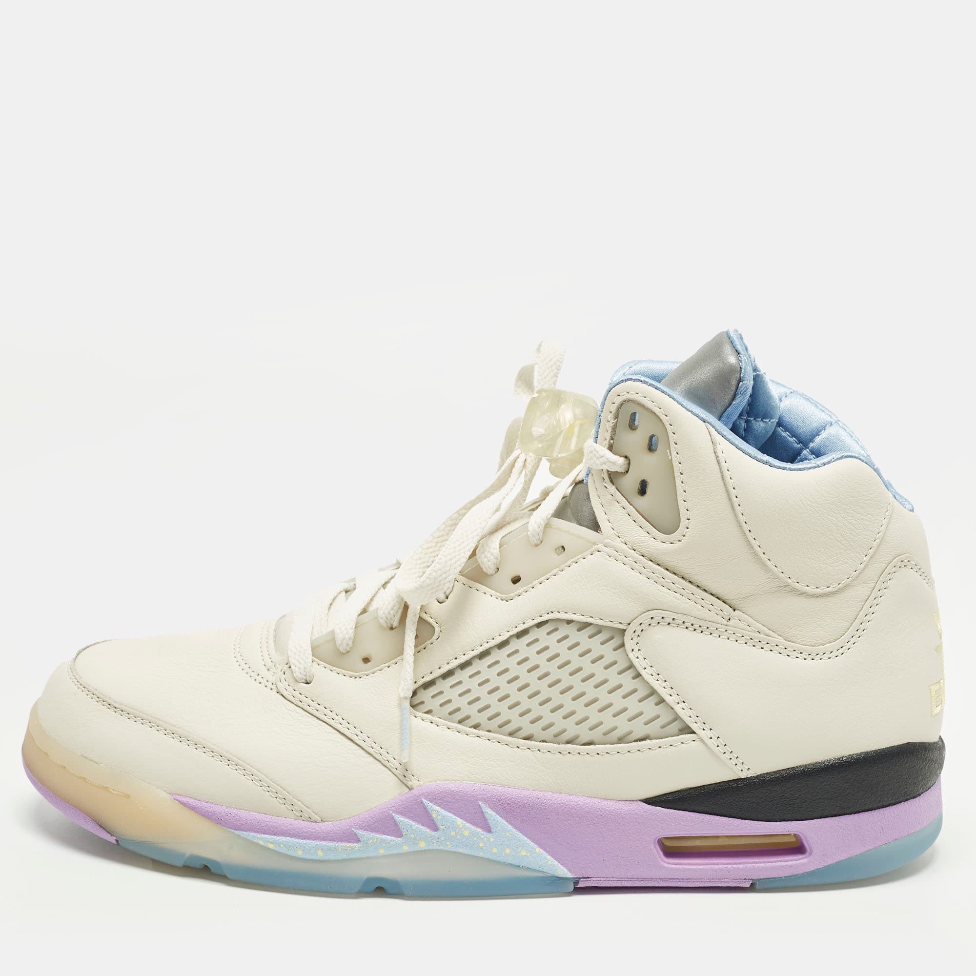 Air Jordans Jordan 5 Retro DJ Khaled We The Best Sail Size 45 Cream Leather High Top Sneakers