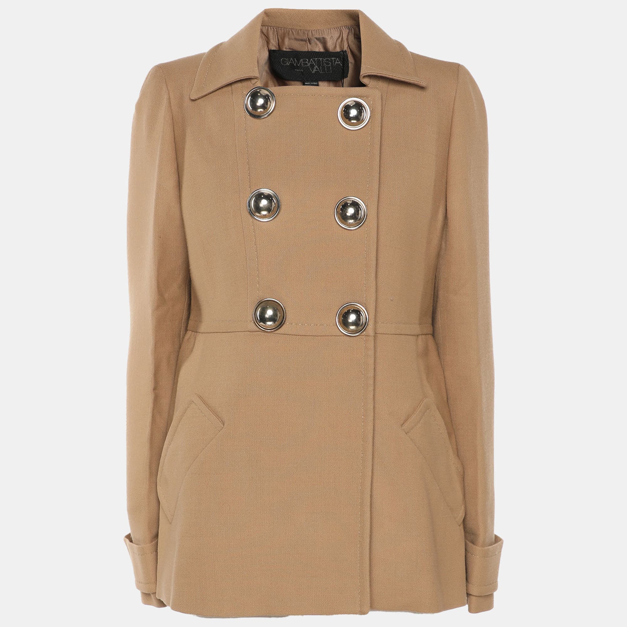 Giambattista Valli Brown Wool Coat M