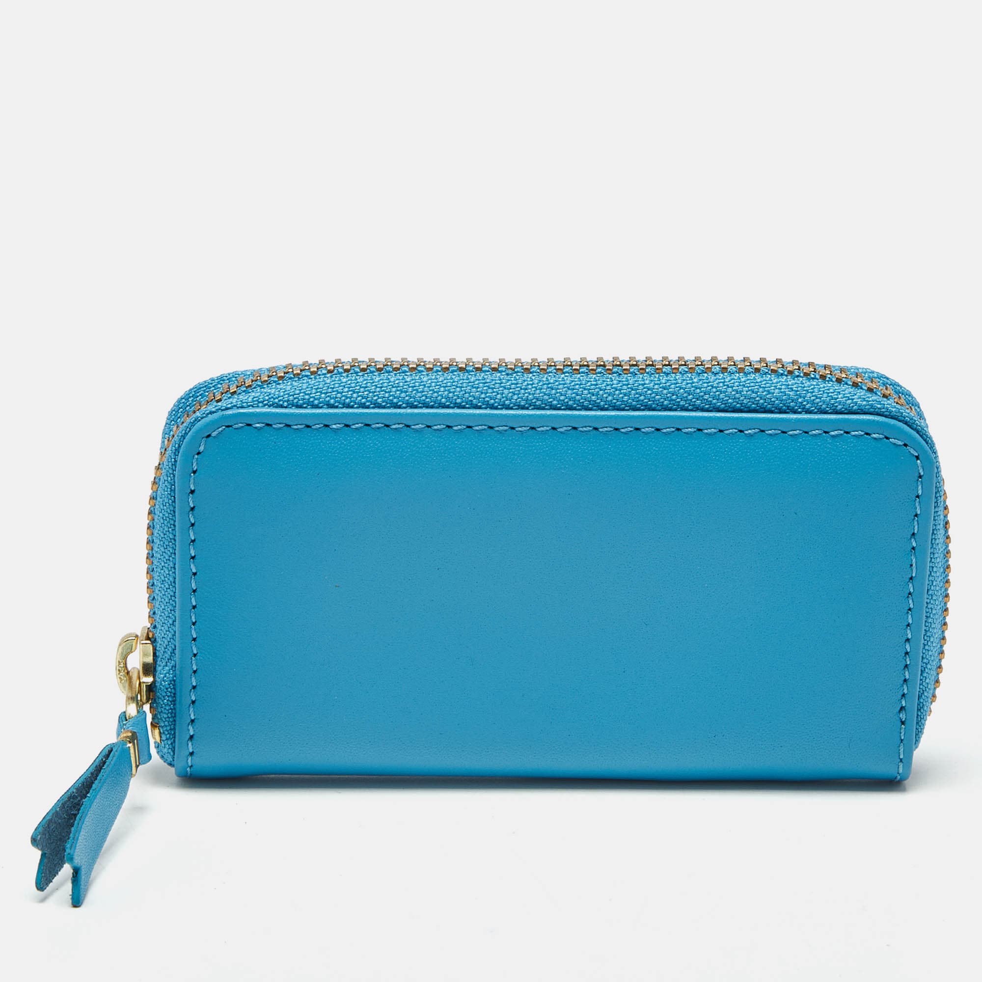 Comme des Garcons Blue Leather Coin Purse