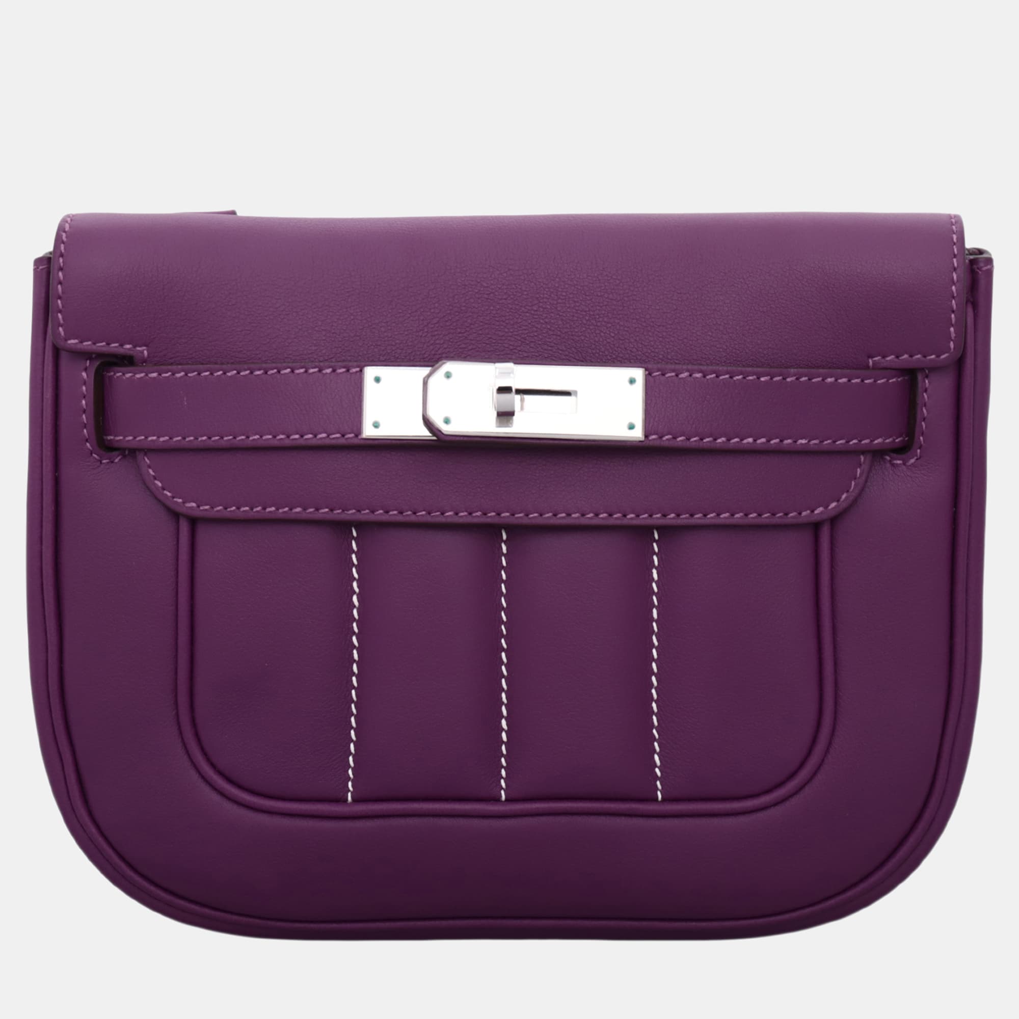 Hermes Mini Berline Purple Calf Bag