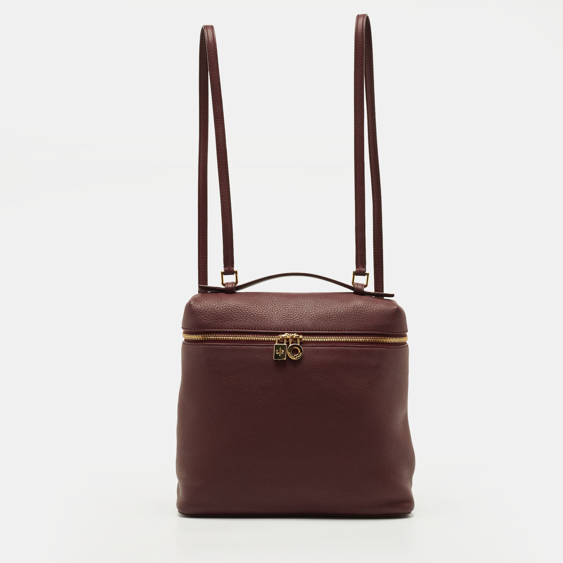 Loro Piana Extra Pocket L23.5 Burgundy Leather Backpack