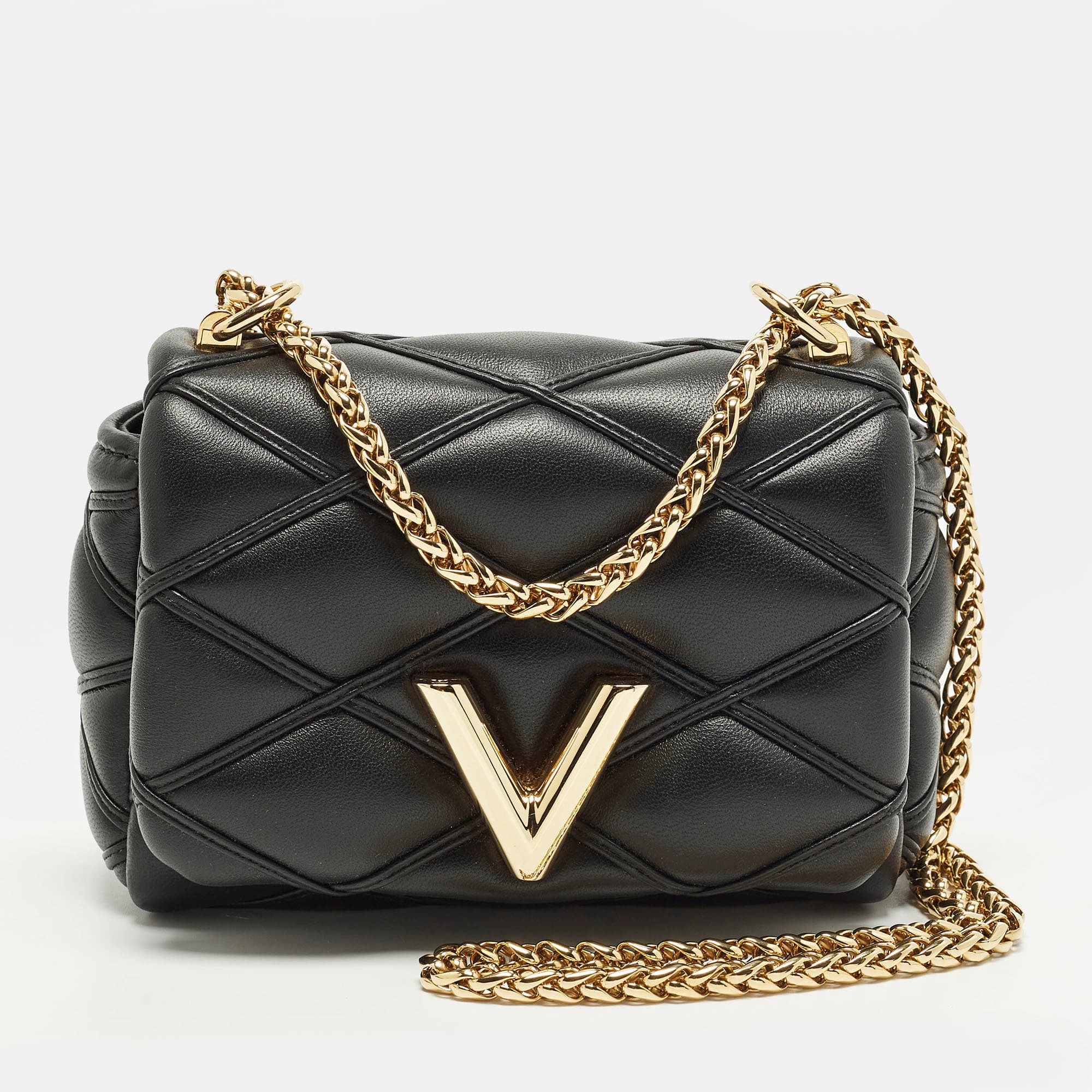 Louis Vuitton Go-14 Pico Black Malletage Leather Crossbody Bag