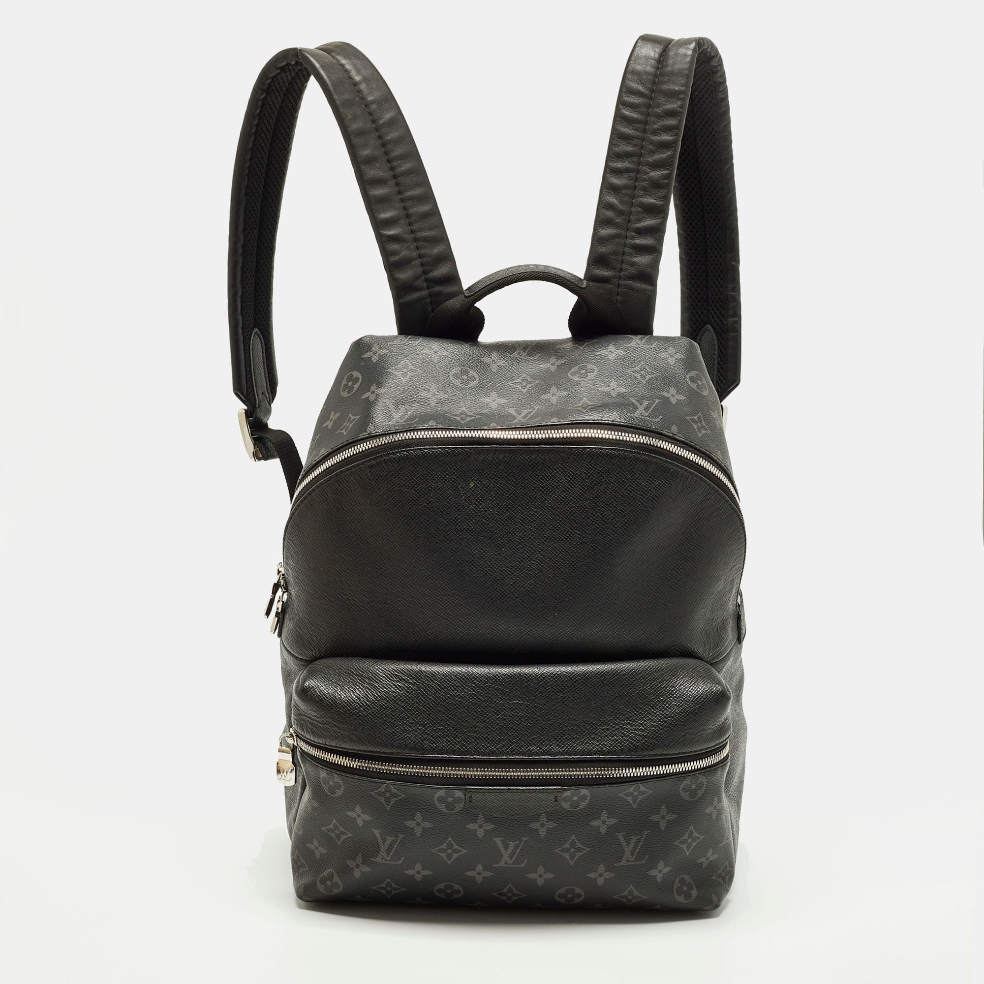 Louis Vuitton Discovery MM Monogram Eclipse Canvas and Taiga Leather Backpack