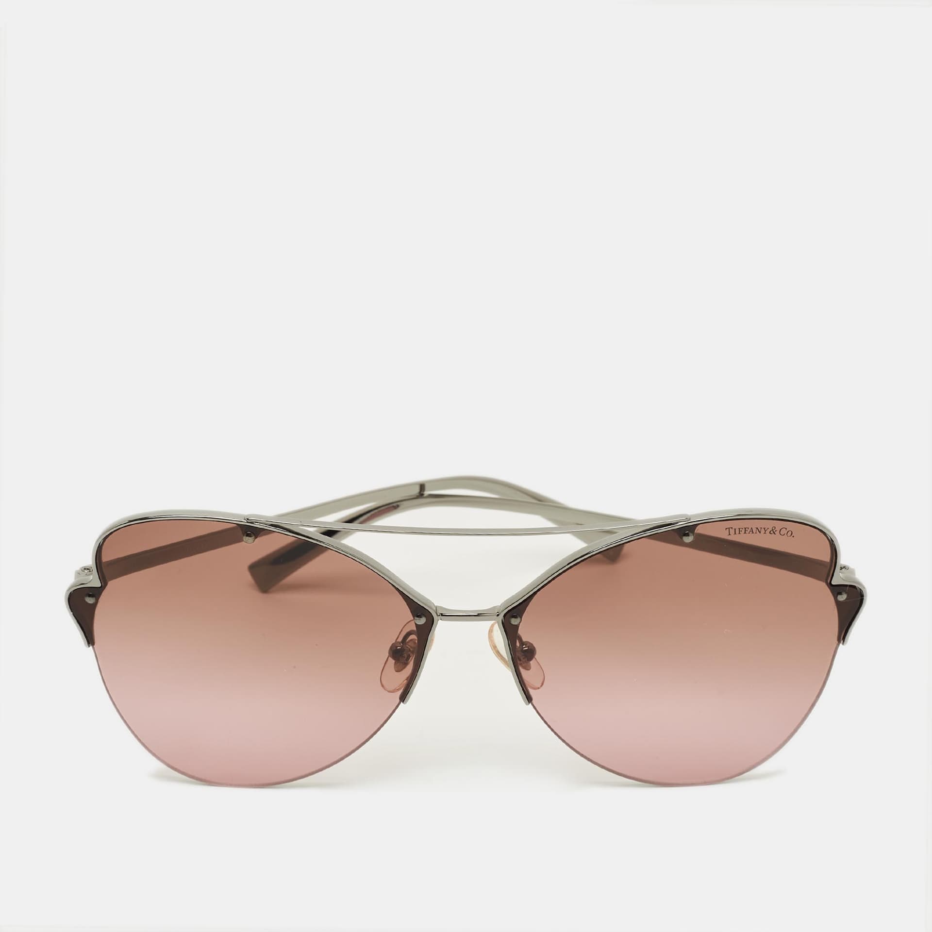 Tiffany & Co. Brown/Pink Gradient TF 3063 Butterfly Sunglasses