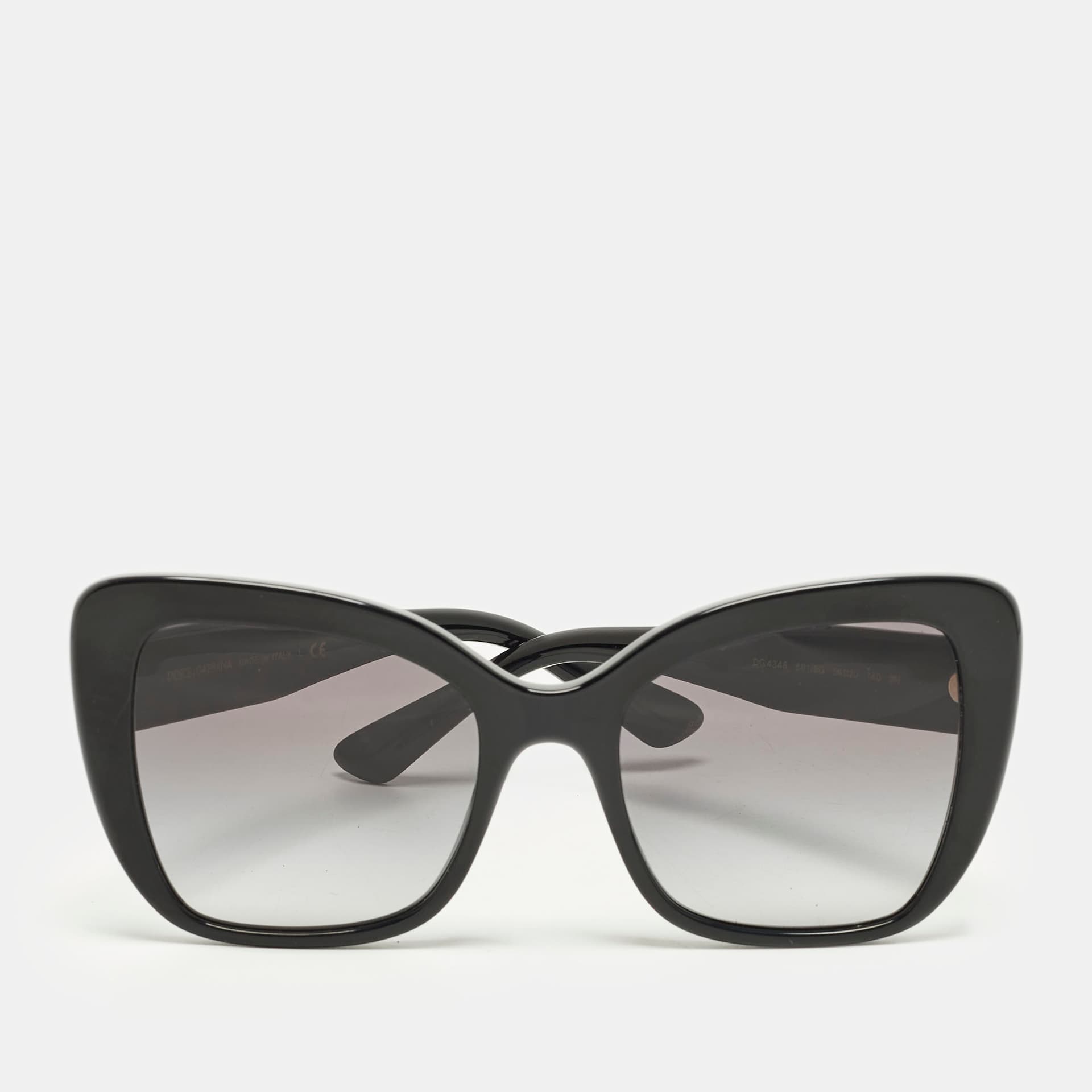 Dolce & Gabbana Black Gradient DG 4348 Butterfly Sunglasses