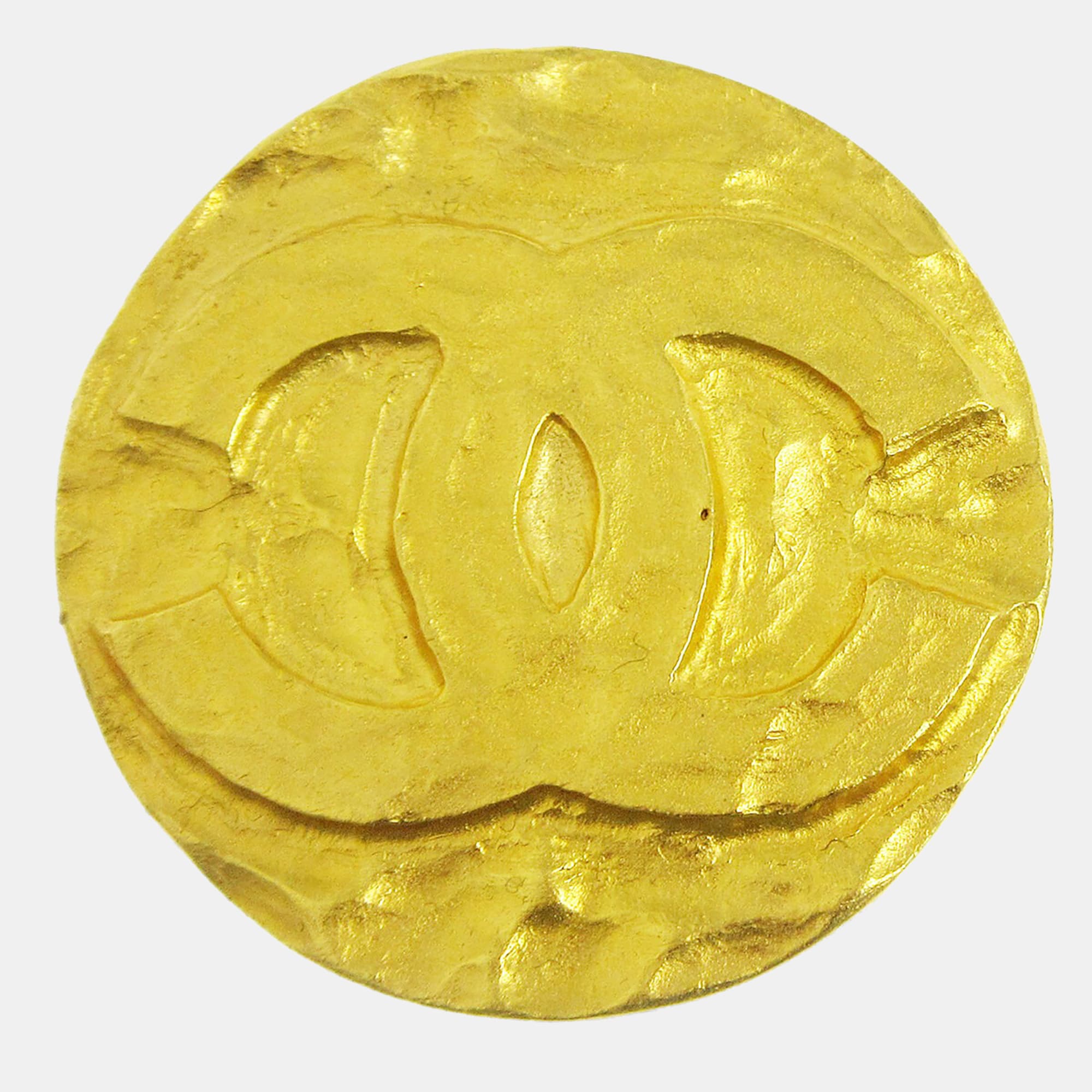 Chanel Medallion Brooch Pin Gold