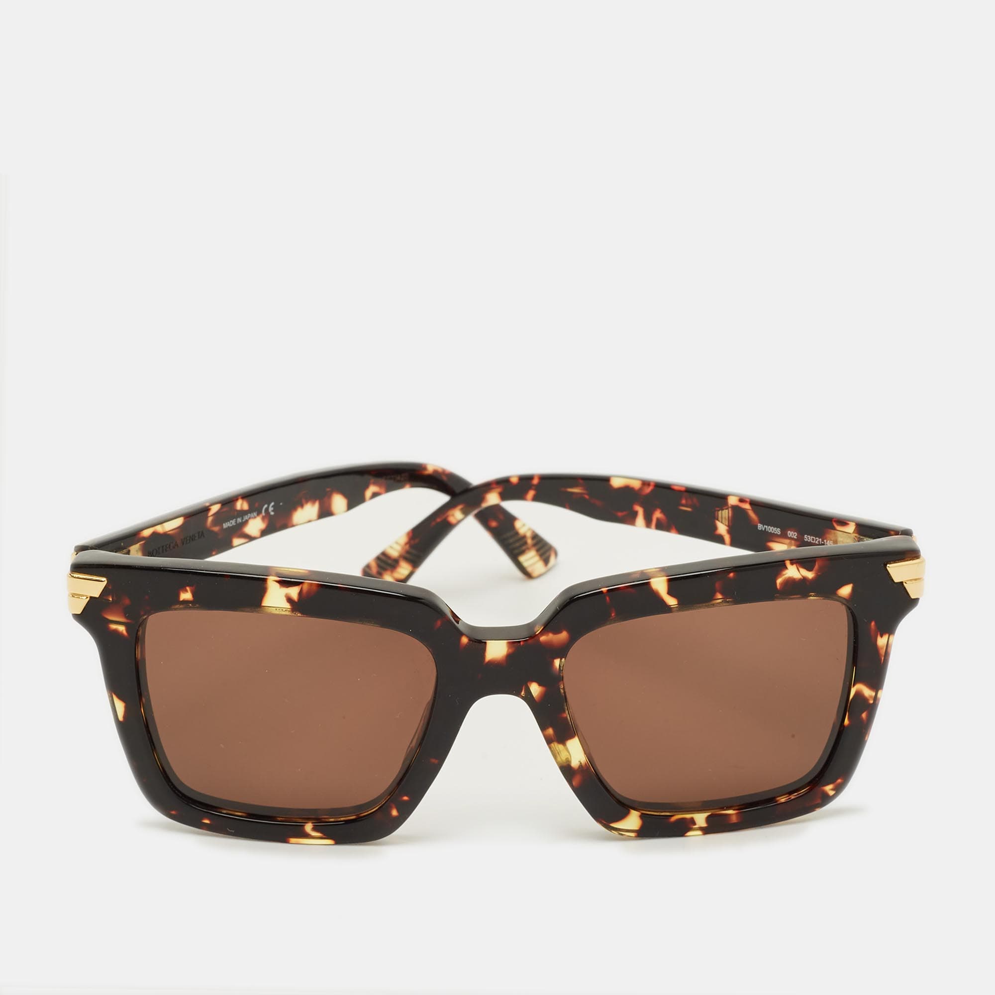 Bottega Veneta Tortoise Brown BV1005S Square Sunglasses