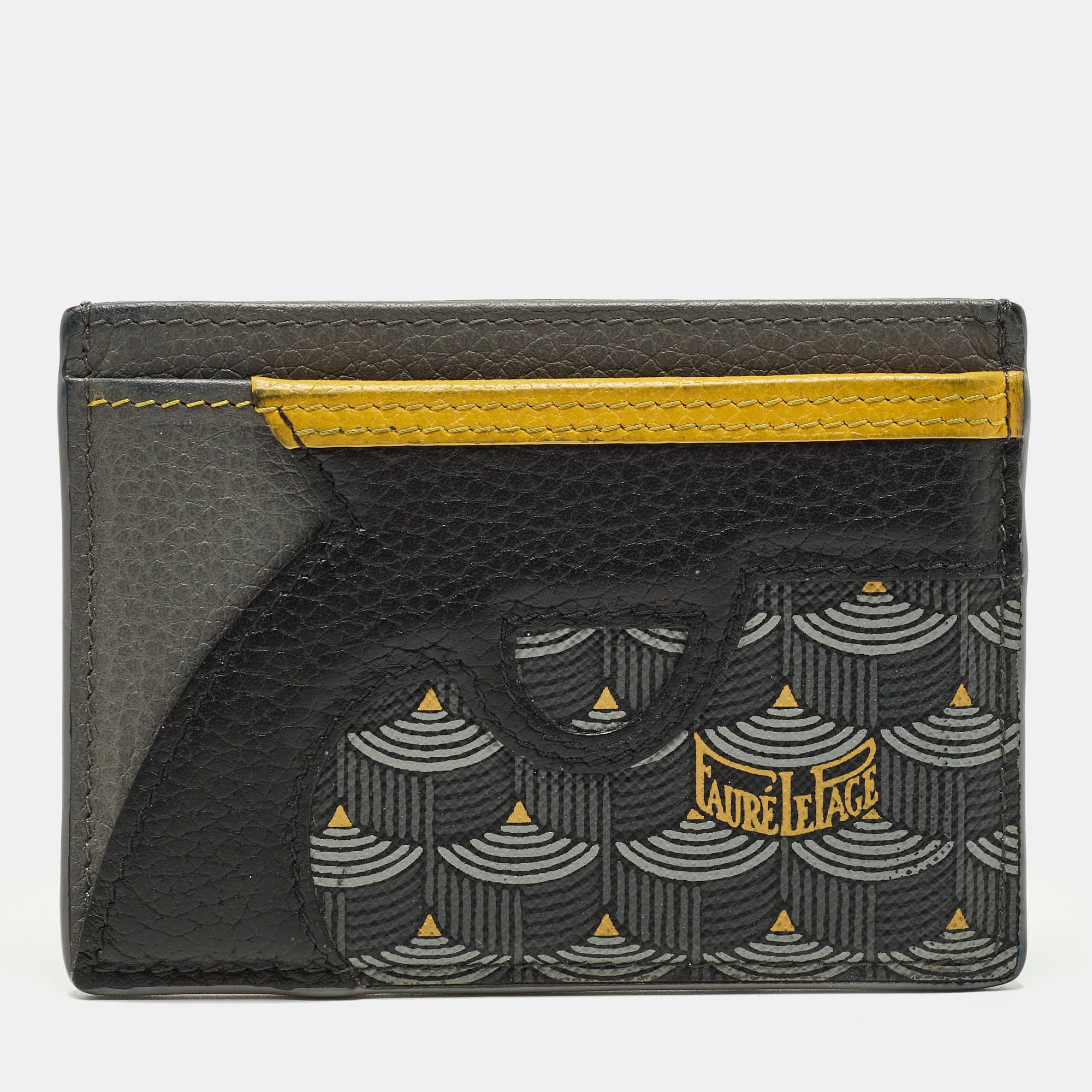 Faure Le Page Gangsta 4CC Grey Coated Canvas and Leather Card Holder