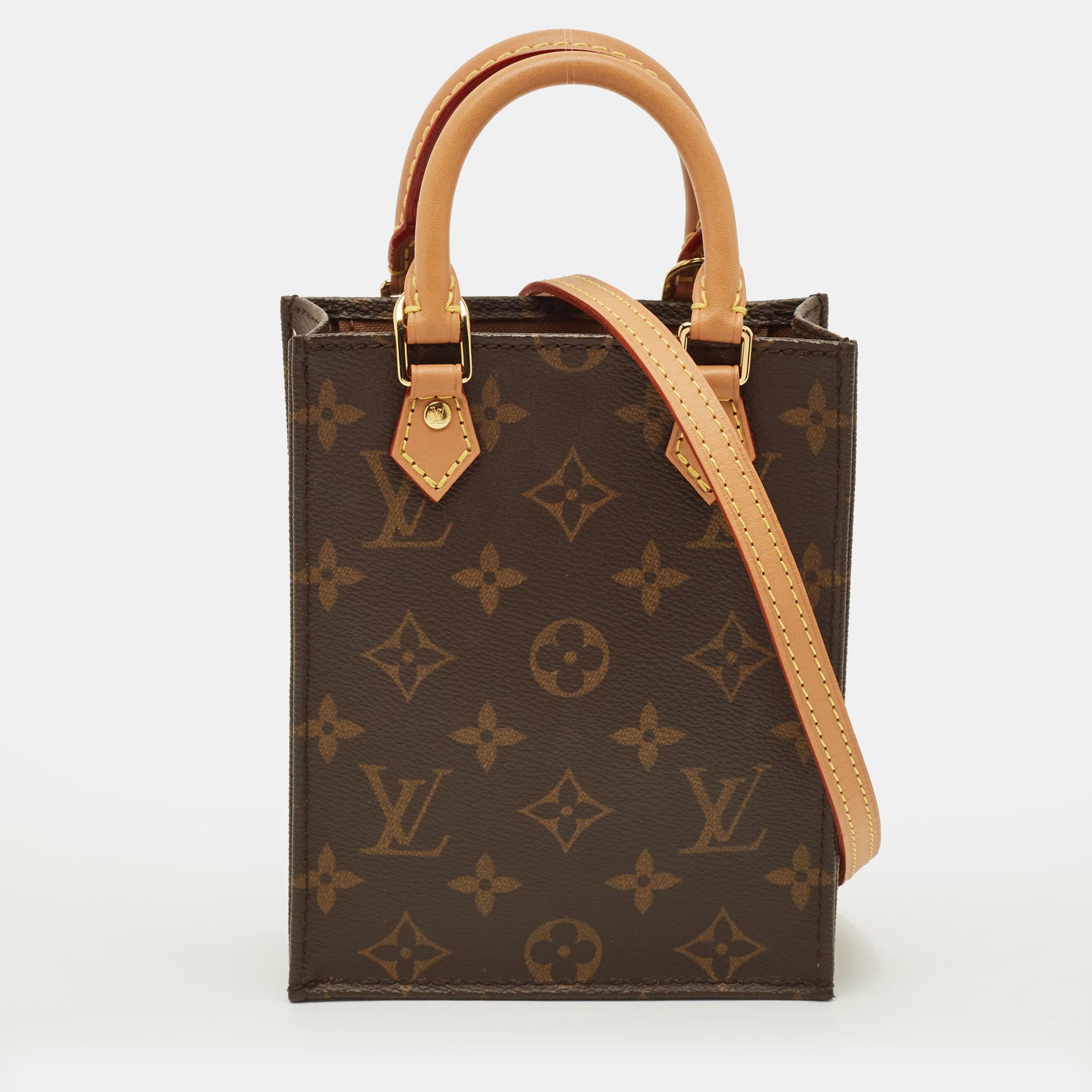Louis Vuitton Petit Sac Plat Monogram Canvas Bag