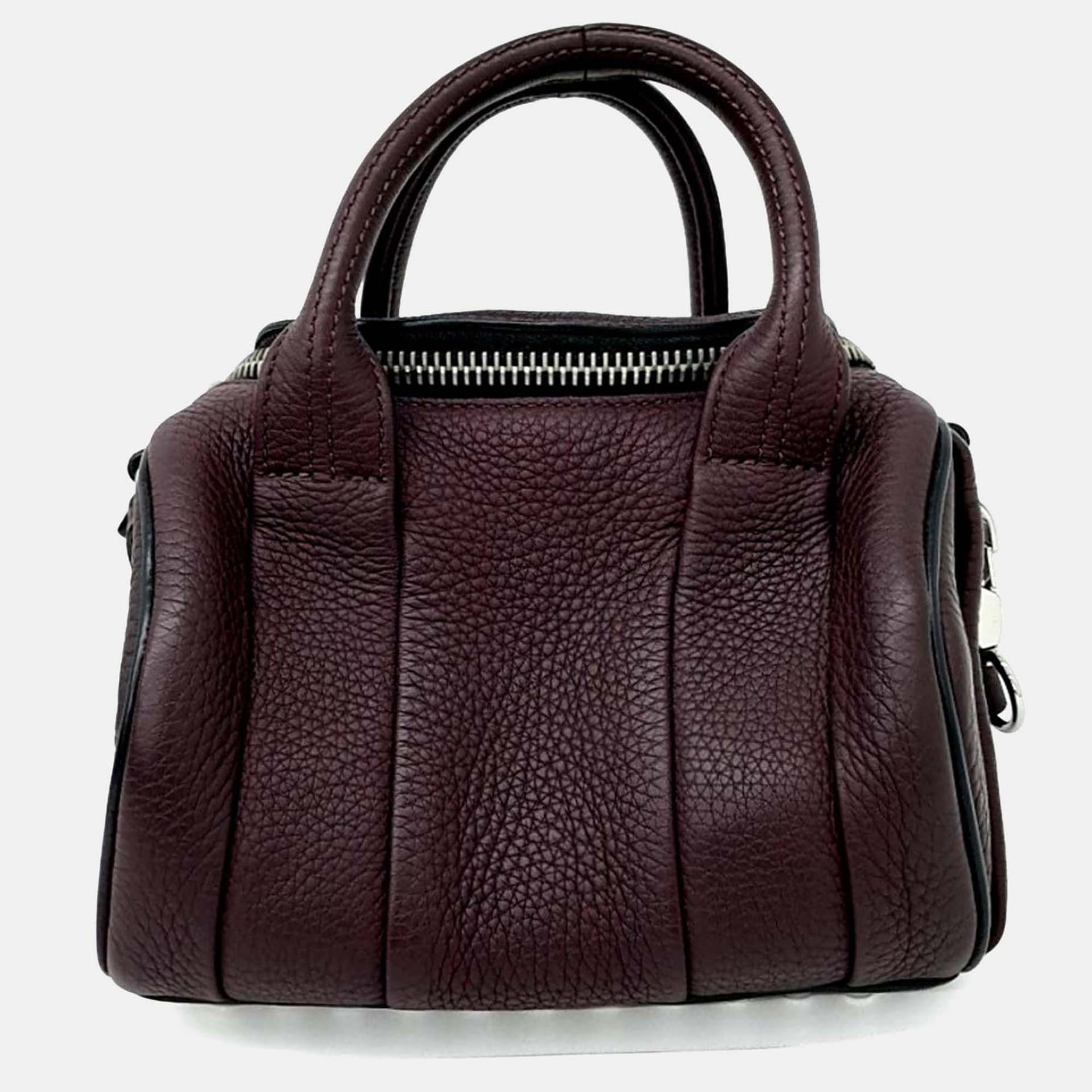 Alexander Wang Burgundy Leather Mini Loki Duffel Bag