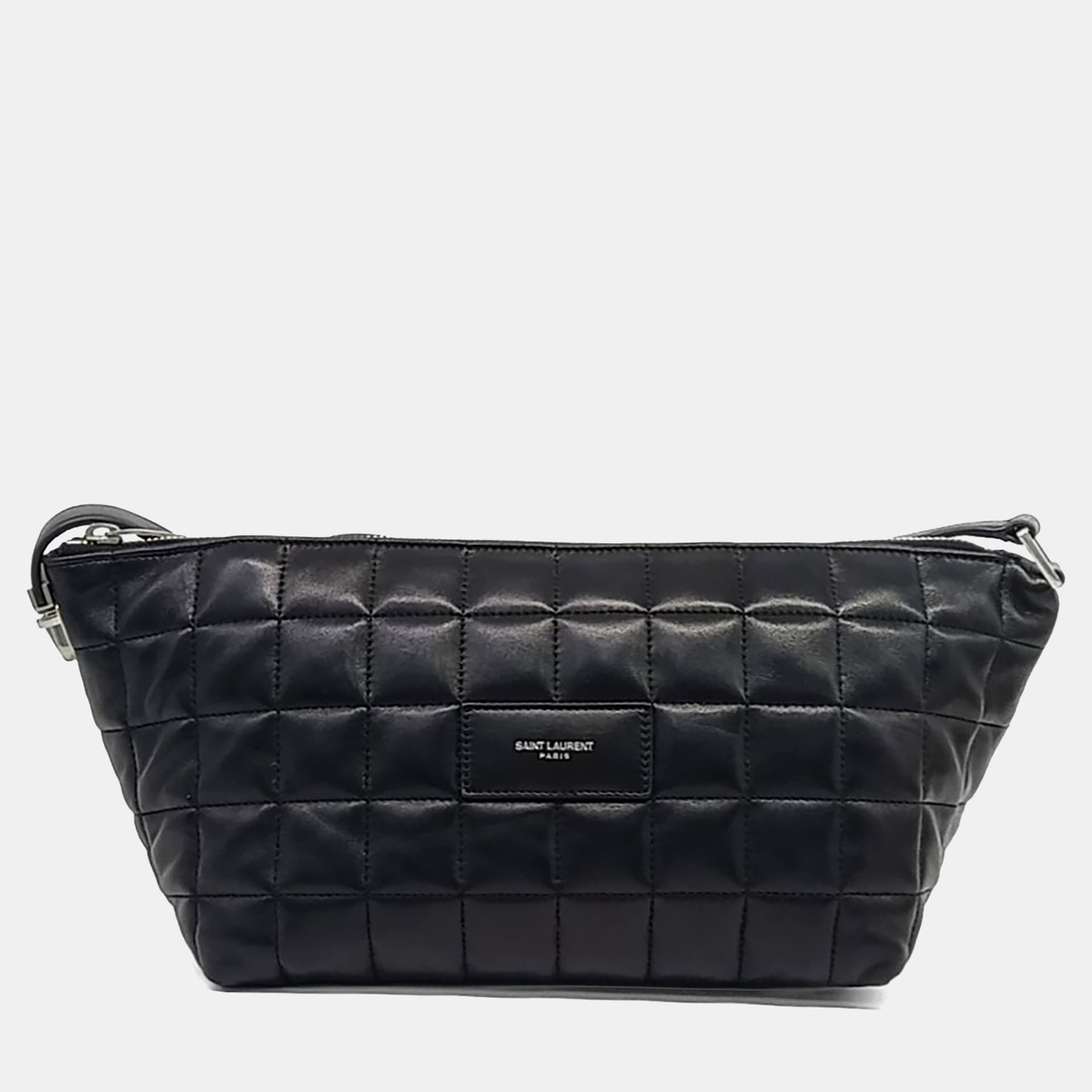 Saint Laurent Paris Black Leather Le Tuc Crossbody Bag