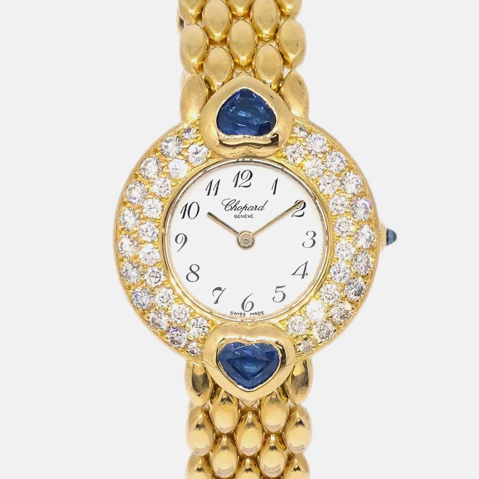 Chopard 10/5352-23 Quartz 18k Yellow Gold Women's Wristwatch 23 mm
