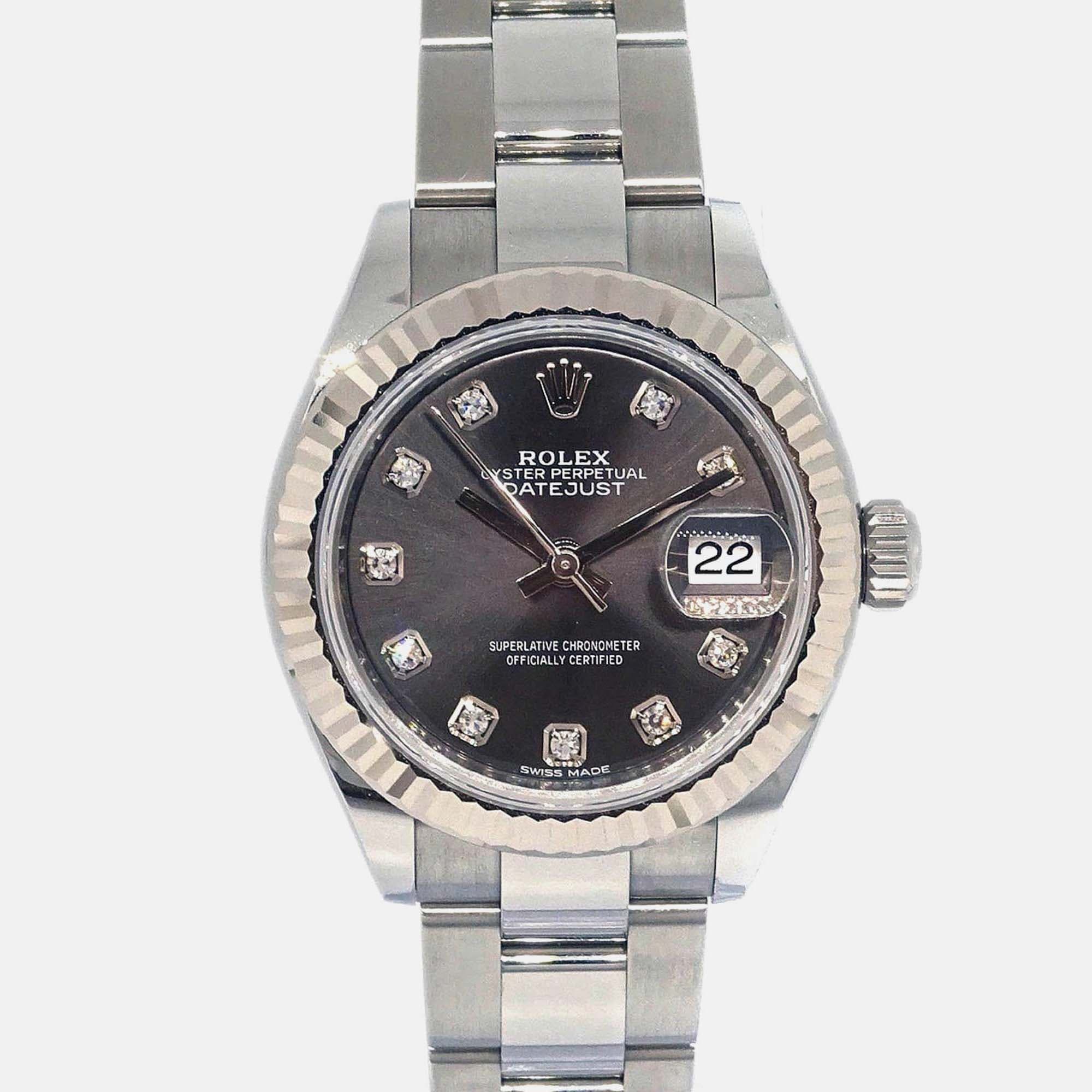 Rolex Datejust 279174 Automatic Black Stainless Steel Women's Wristwatch 28 mm