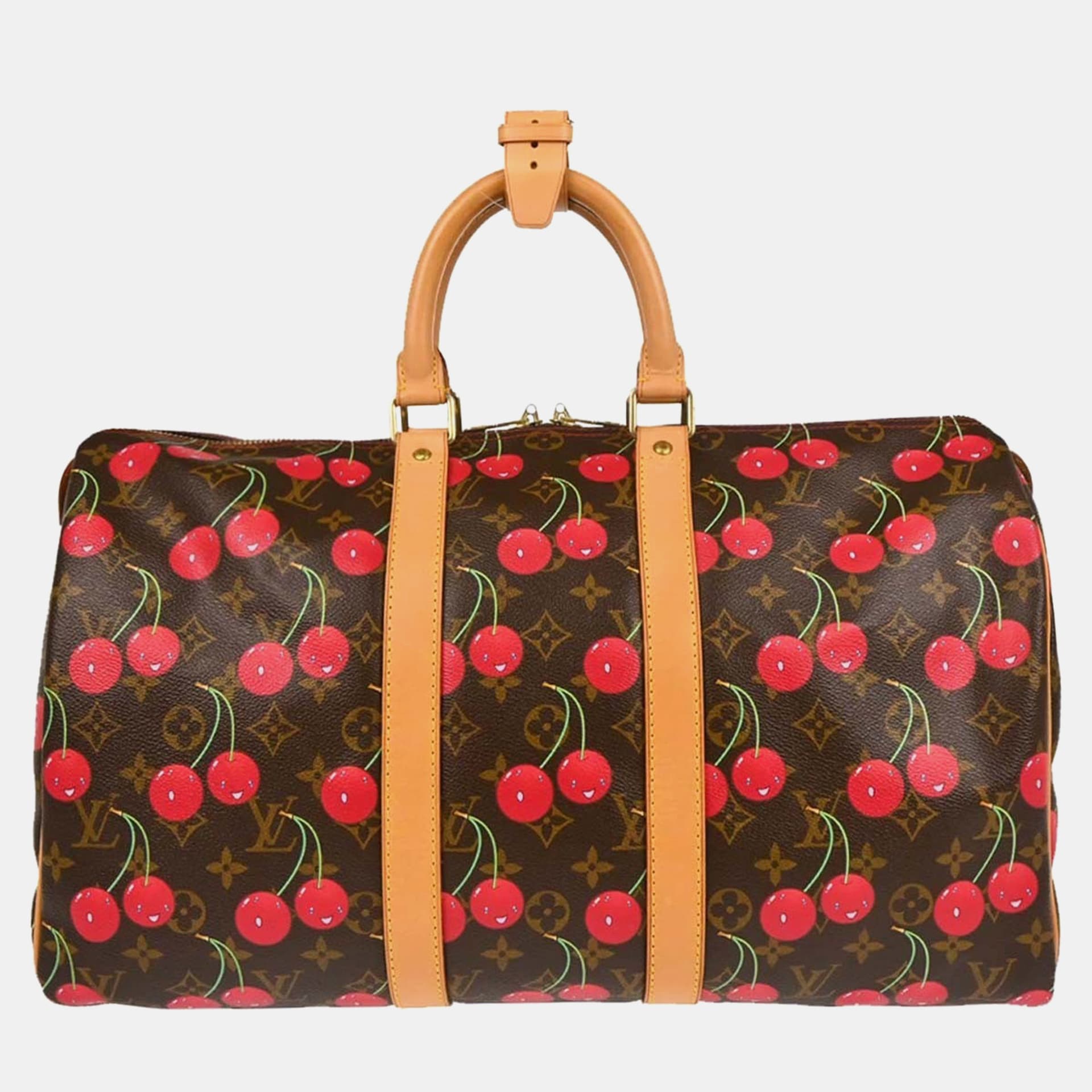 Louis Vuitton Keepall 45 Brown, Red, Green Monogram Canvas Duffel Bag
