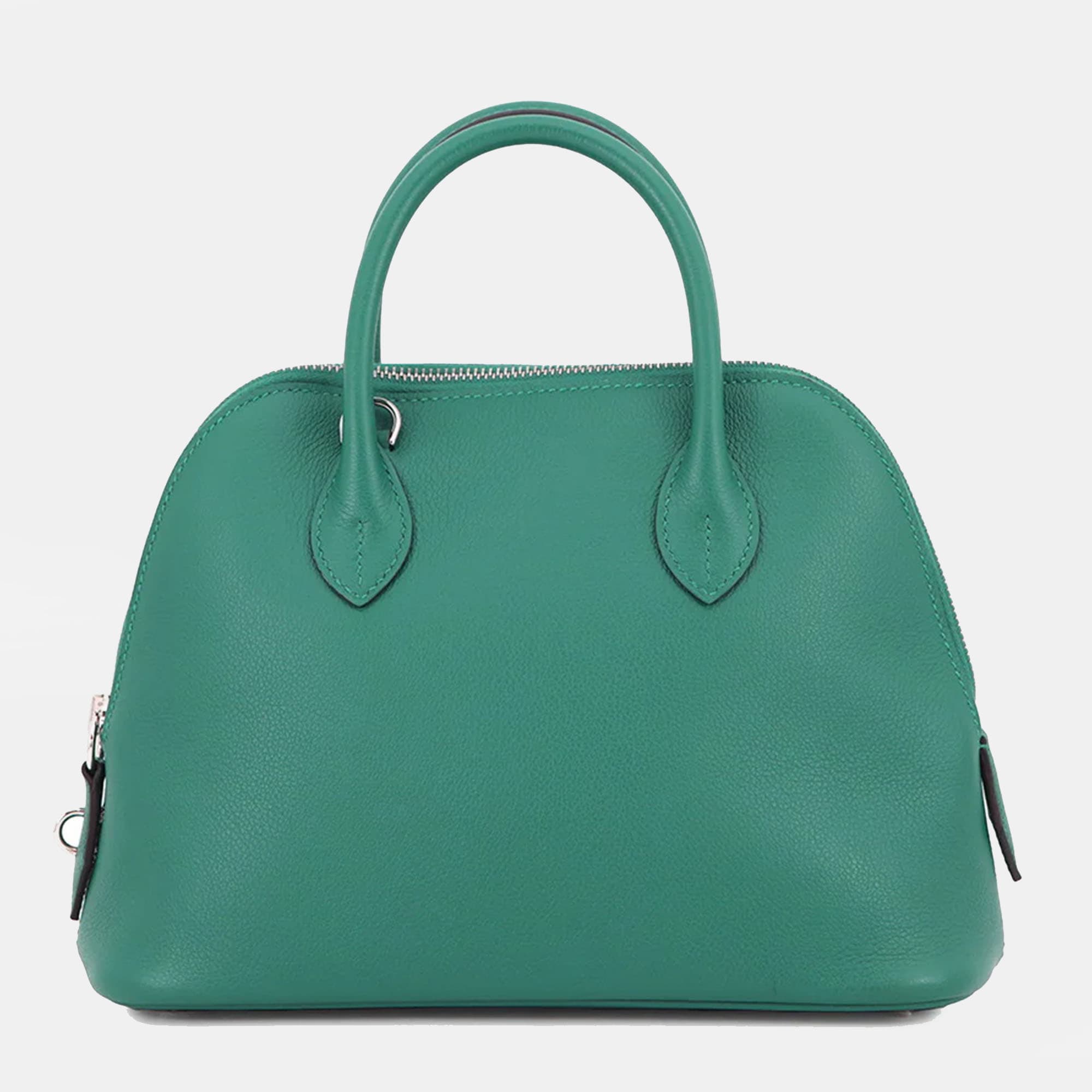 Hermes Bolide 1923 25 Green Evercolor Calfskin Leather Top Handle Bag