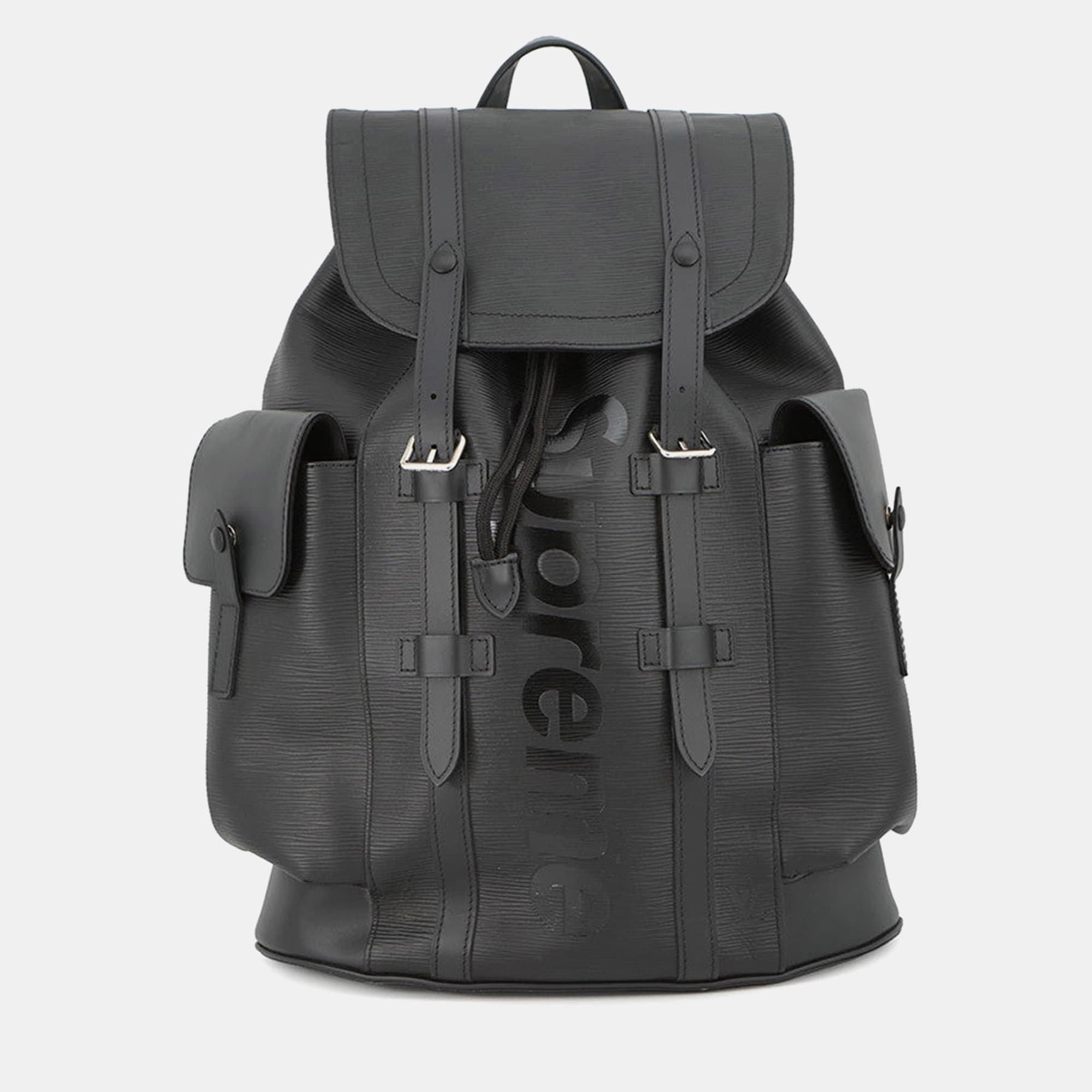 Louis Vuitton Christopher Supreme PM Black Epi Leather Backpack