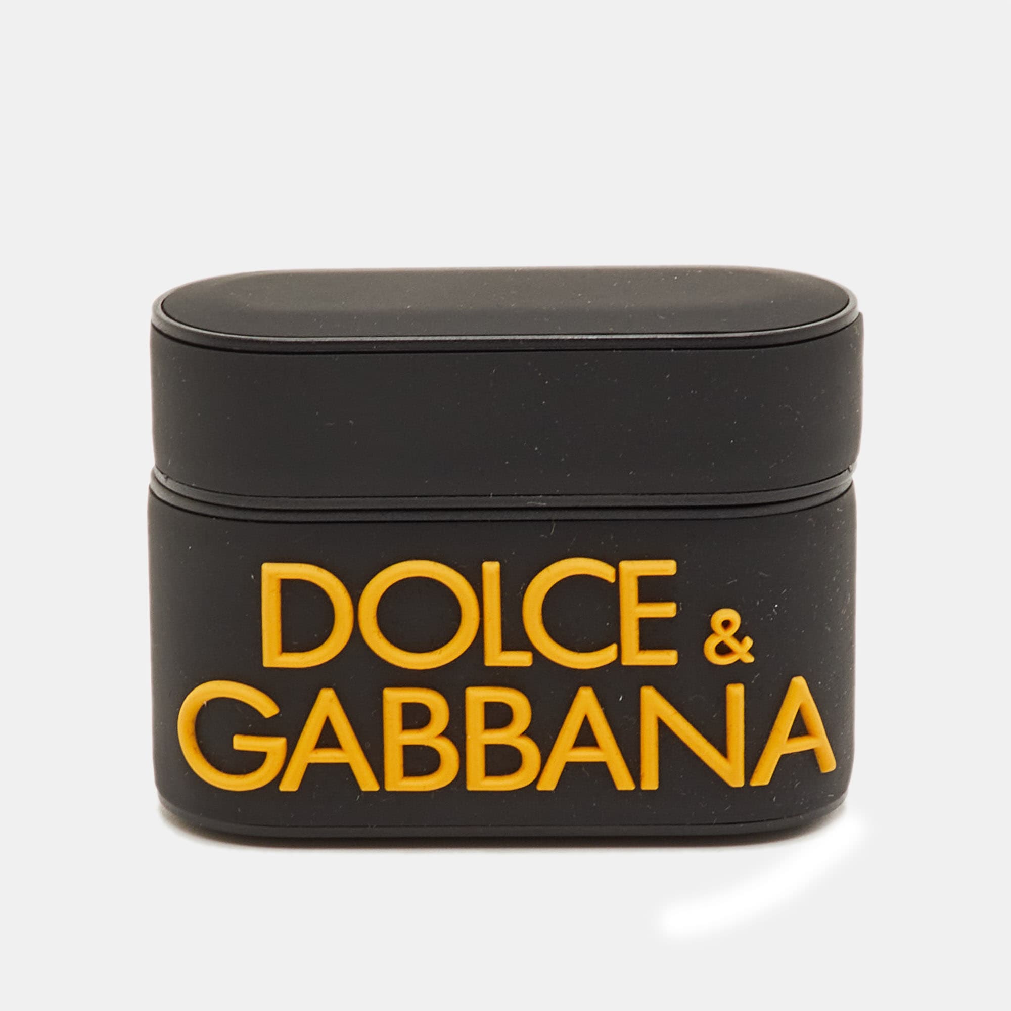 Dolce & Gabbana Logo Black/Yellow Rubber AirPods Pro Case