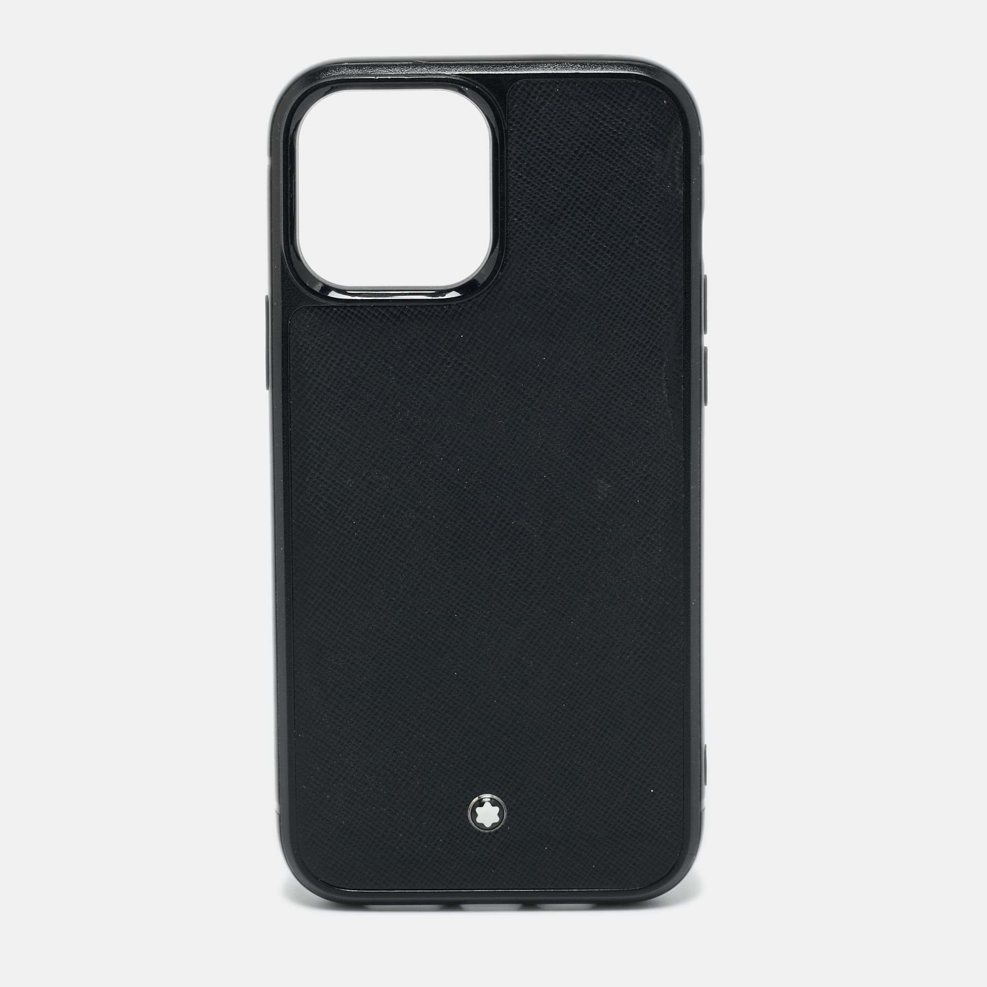 Montblanc Sartorial Black Rubber iPhone 14 Pro Case