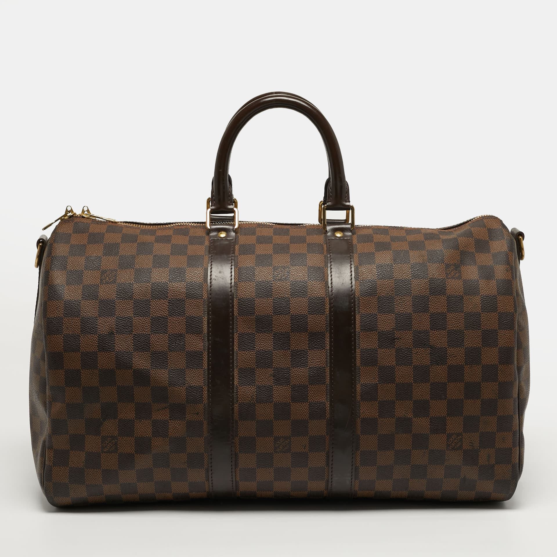 Louis Vuitton Keepall Bandouliere 45 Damier Ebene Canvas Bag
