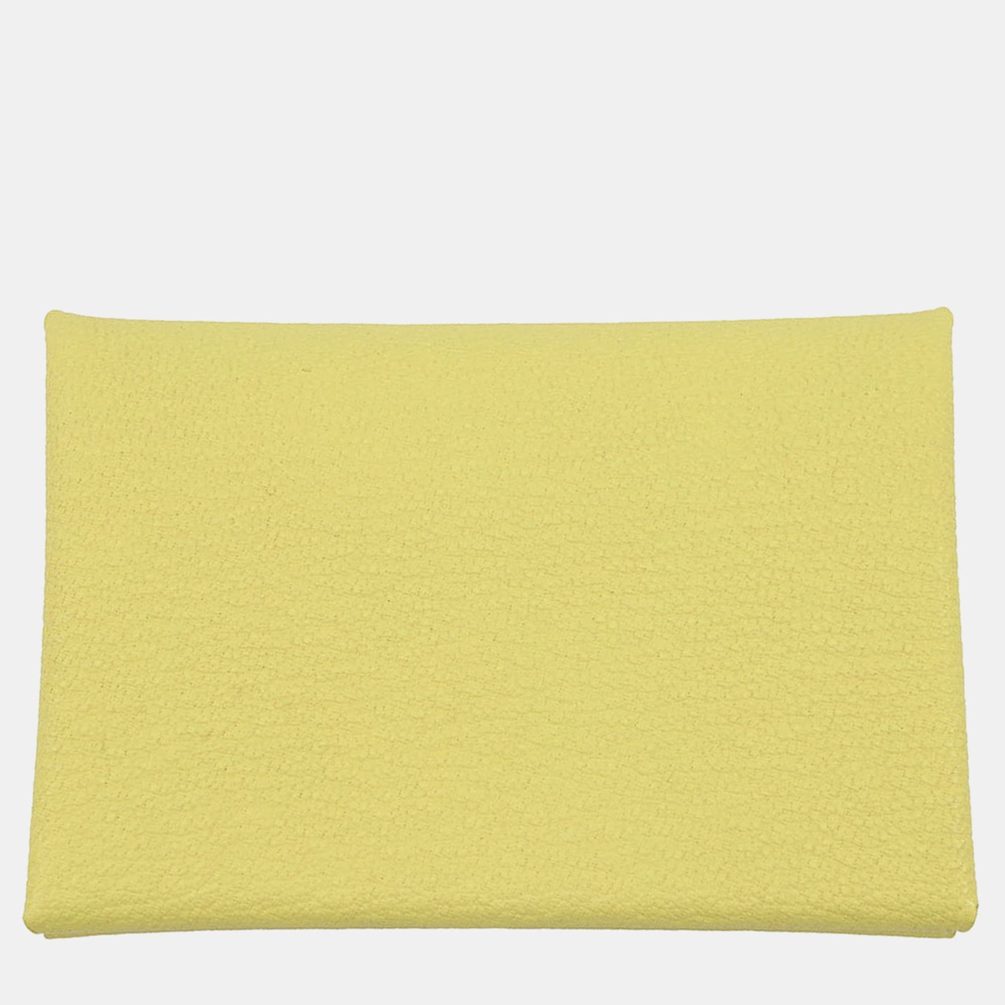 Hermes Calvi Duo Yellow Chevre Mysore Goatskin Leather Card Holder