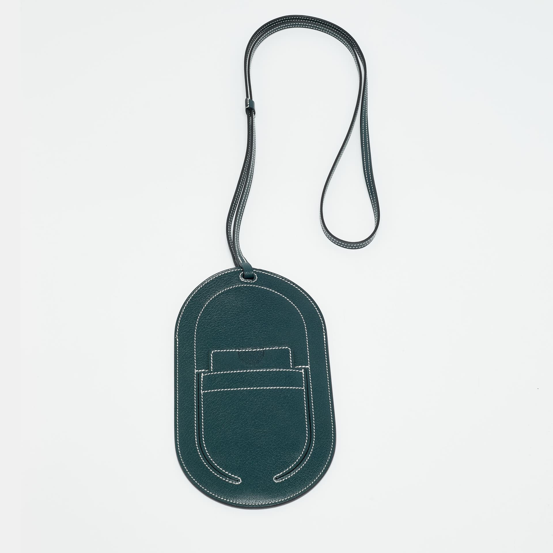 Hermes In-the-Loop Phone to Go GM Case Vert Cypress Chevre Mysore Leather