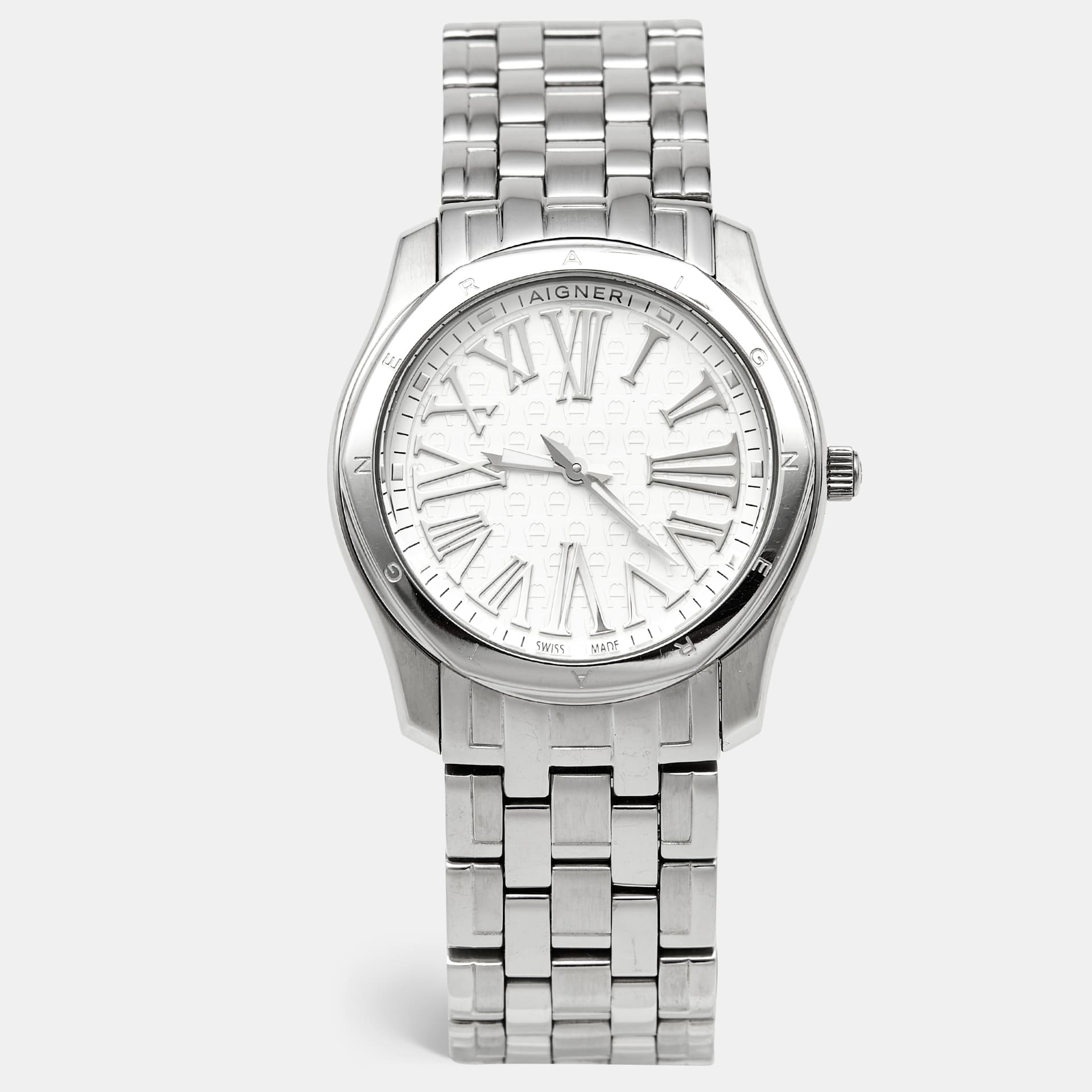 Aigner Lazio A42200 Silver White Dial Stainless Steel Women's Wristwatch 36 mm