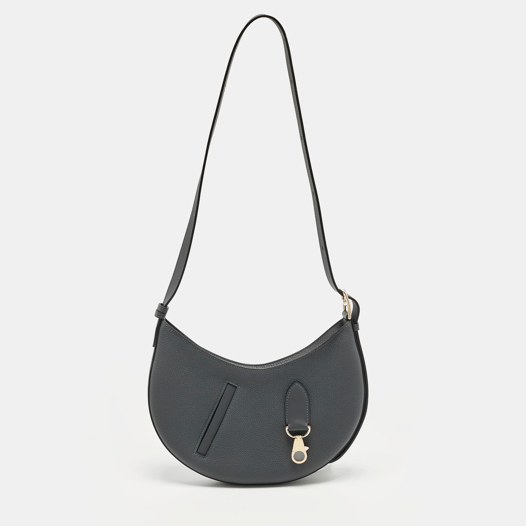 Hermes P'tit Arcon Gris Misty Togo and Swift Leather Shoulder Bag