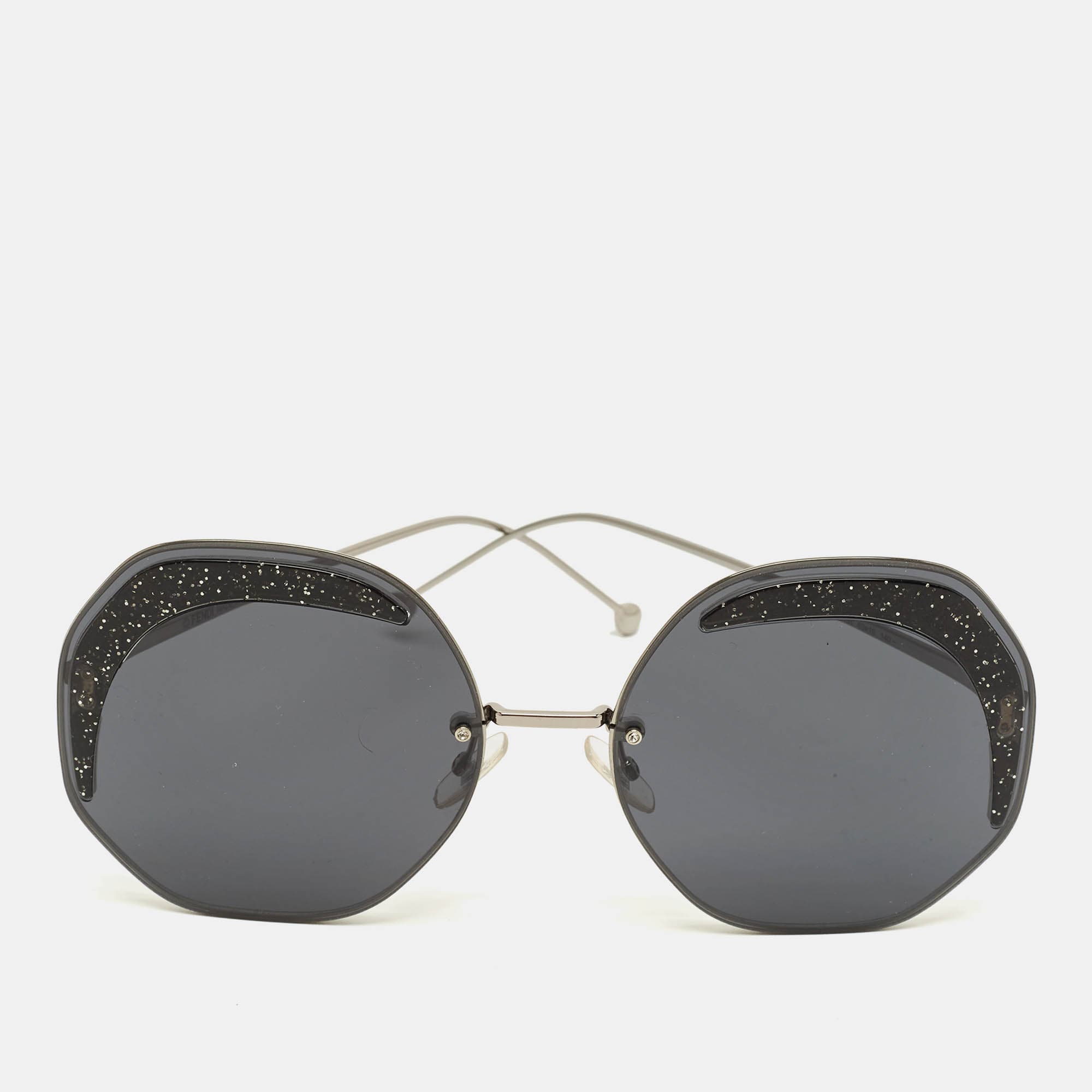 Fendi Black FF 0358/S Rimless Round Sunglasses