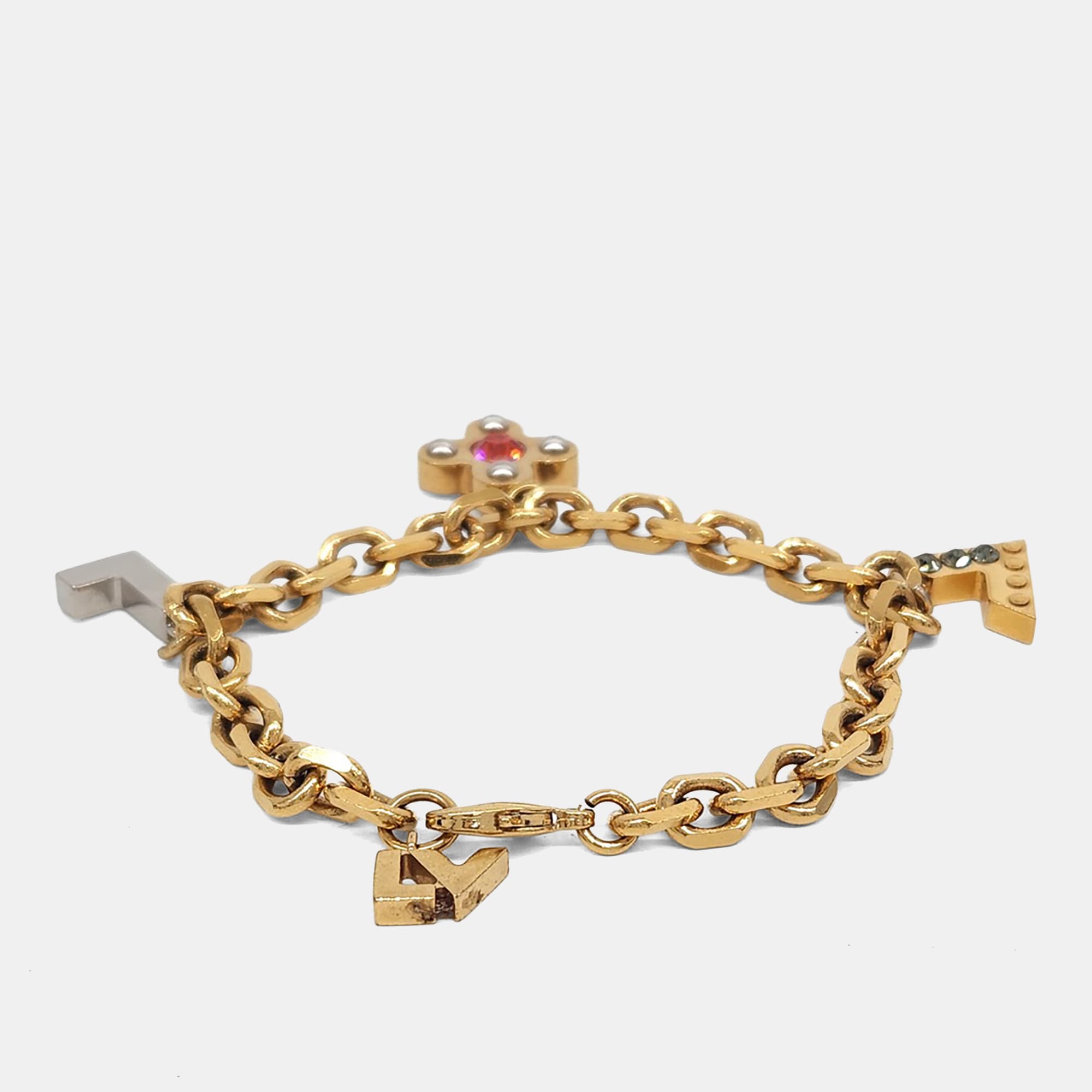 Louis Vuitton Gold Plated  Love Letter Bracelet