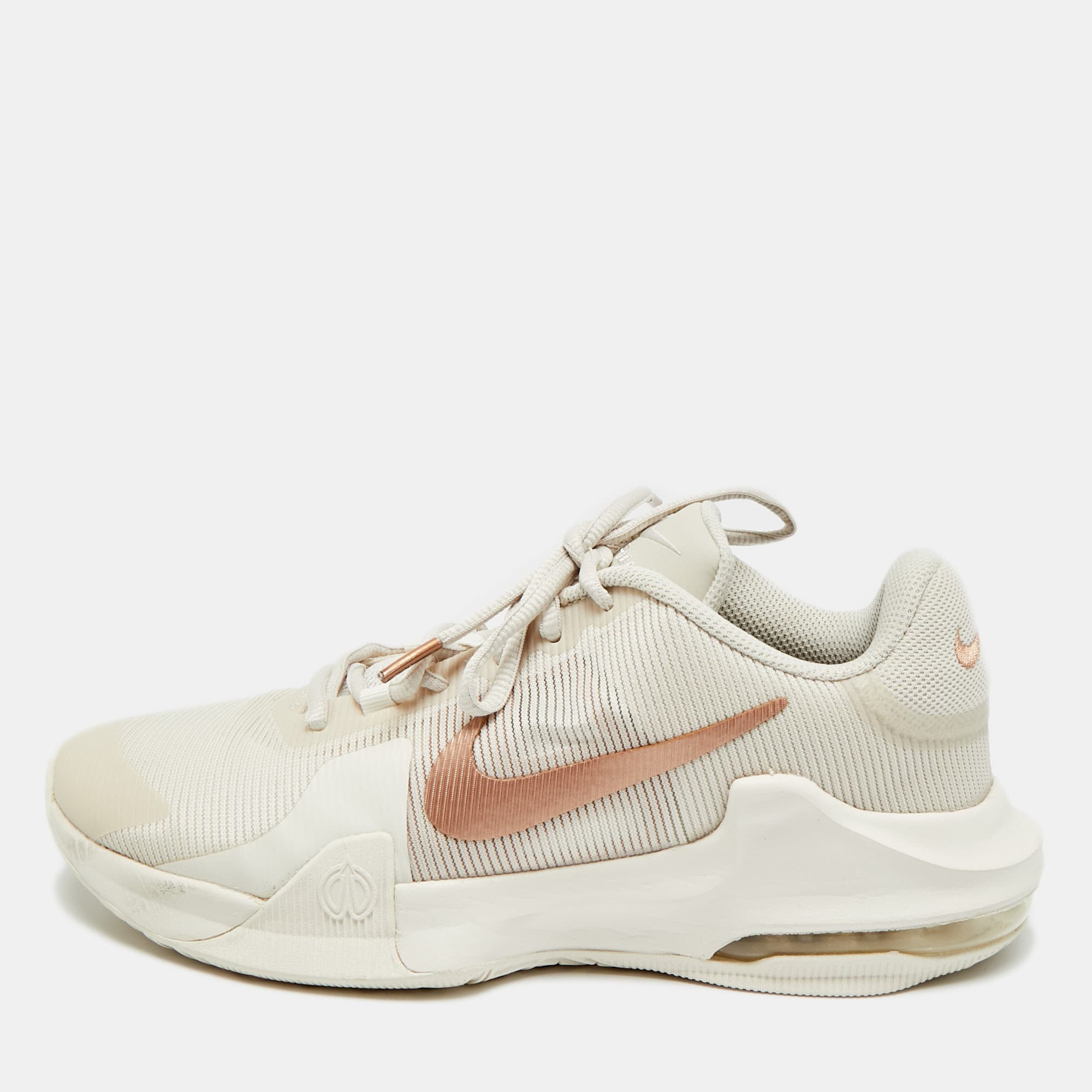 Nike Air Max 1 Size 42.5 Beige Mesh and Net Impact 4 Phantom Lace Up Sneakers