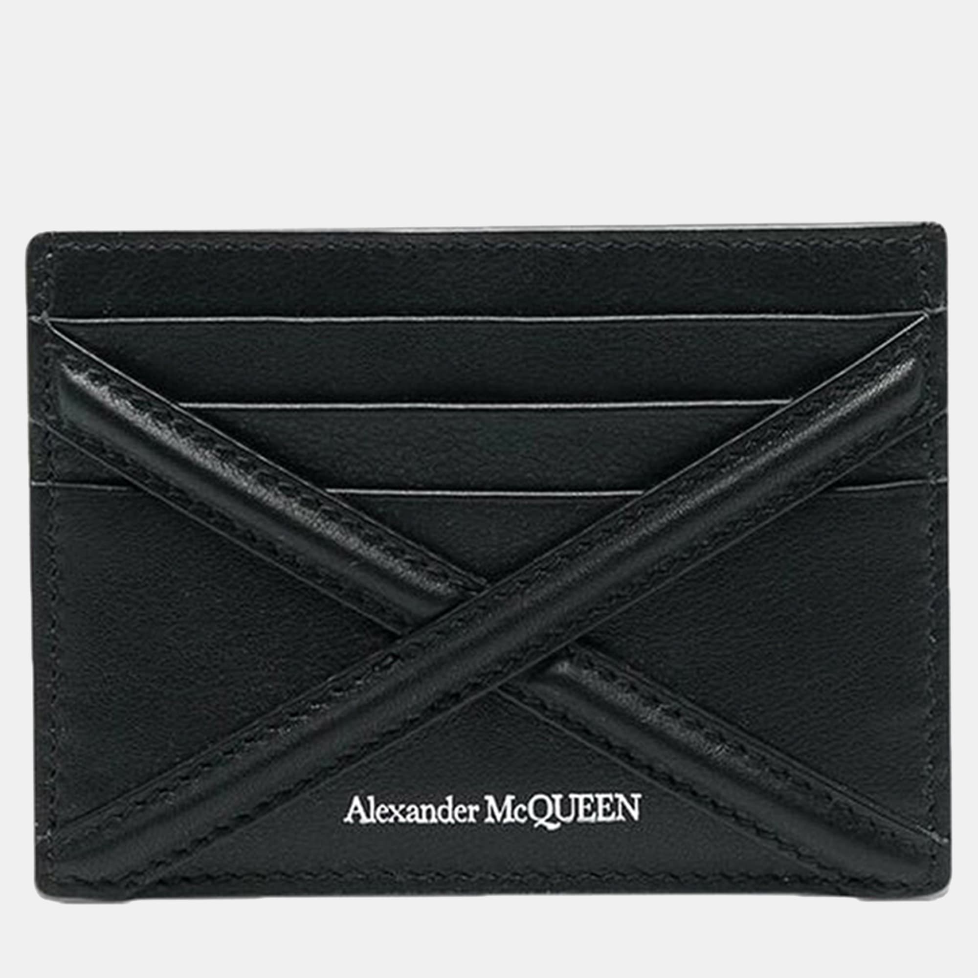 Alexander McQueen The Harness Logo Printed Card Holder