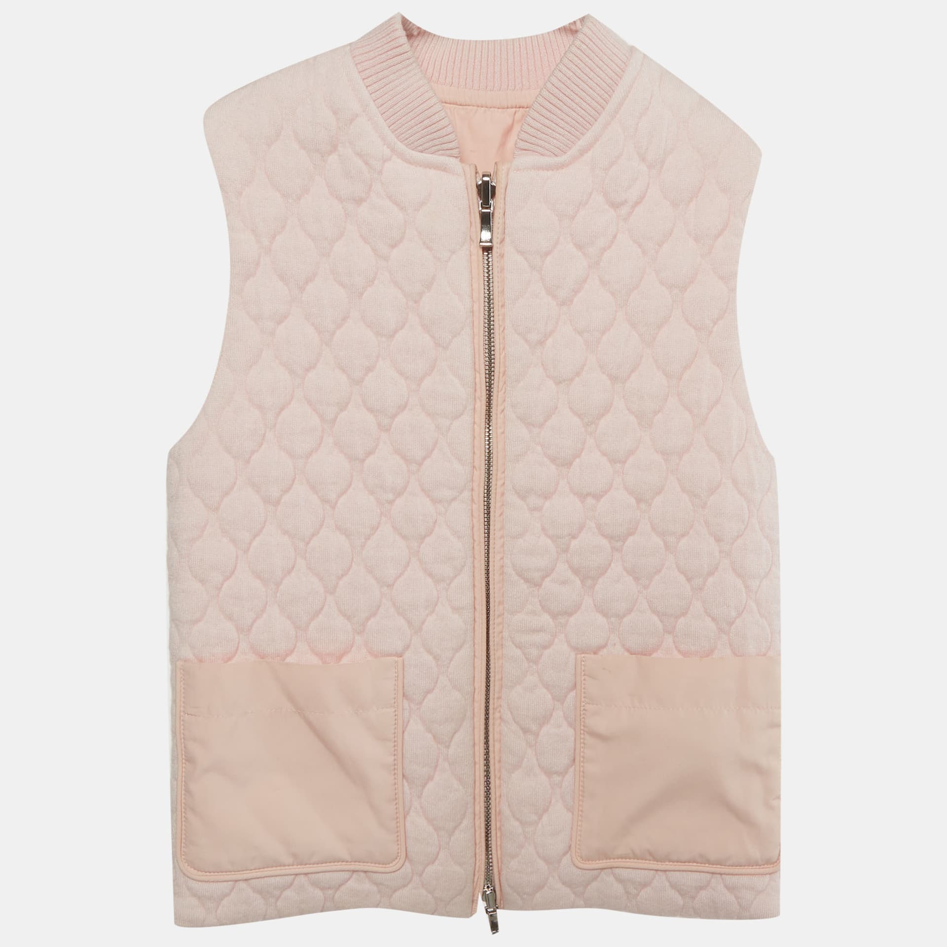 Loro Piana Kids Pink Cashmere and Synthetic Reversible Vest 6Yrs