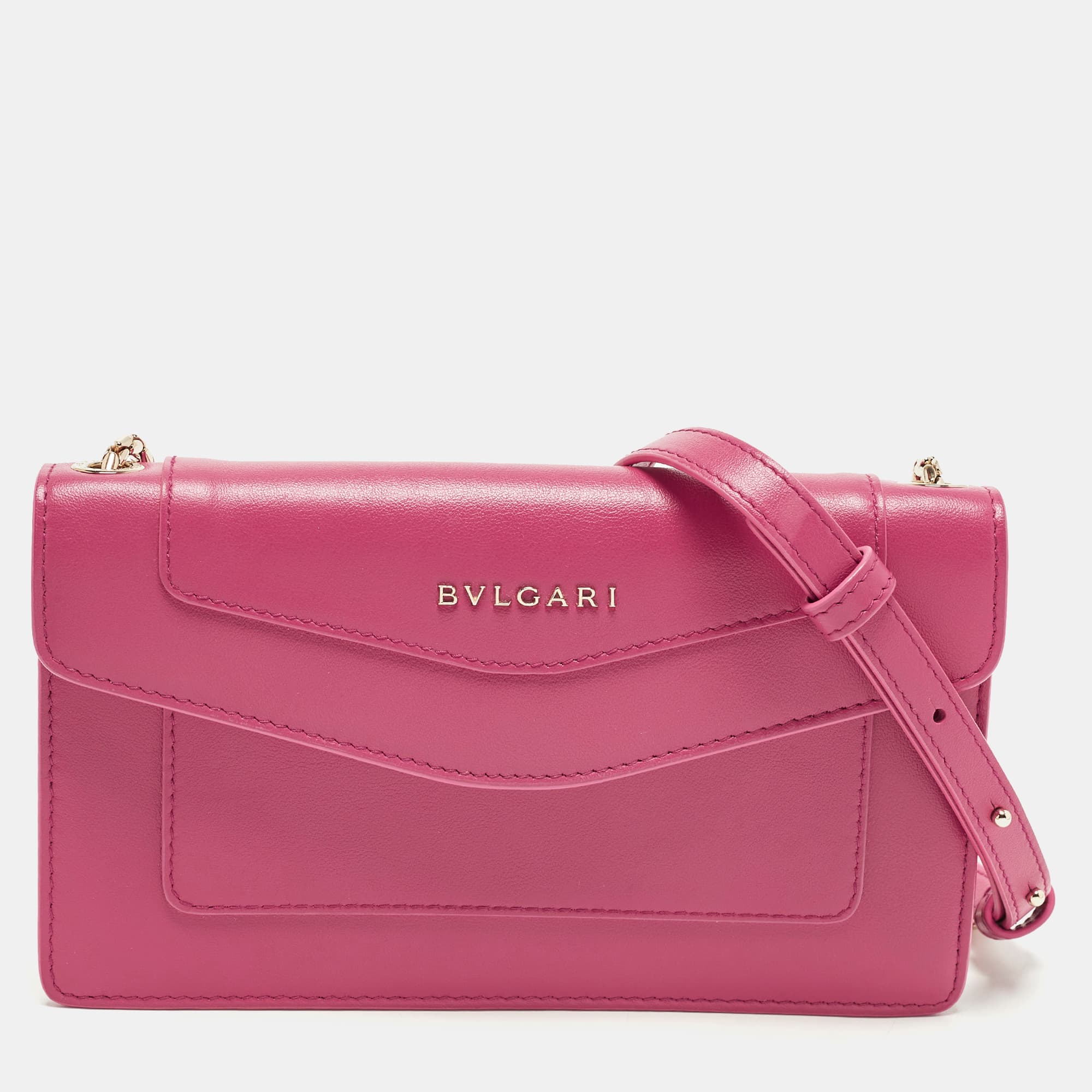 Bvlgari Serpenti Pink Leather Crossbody Bag