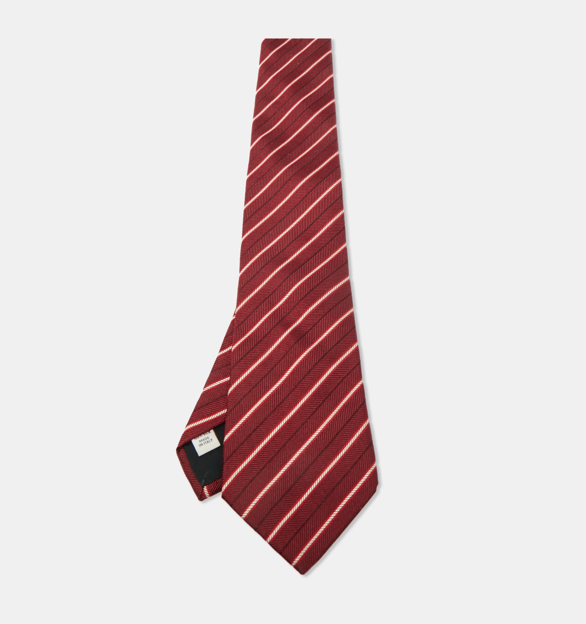 Valentino Red Diagonal striped Silk Tie