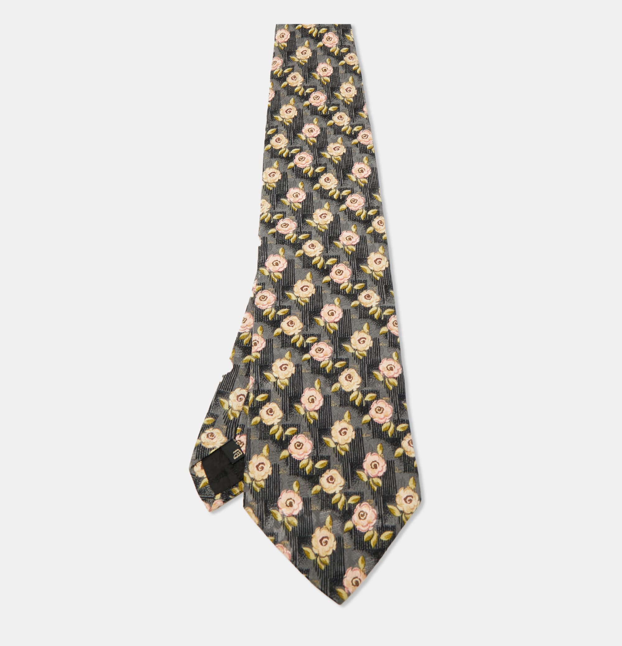 Ermenegildo Zegna Multicolor Floral Print Silk Tie