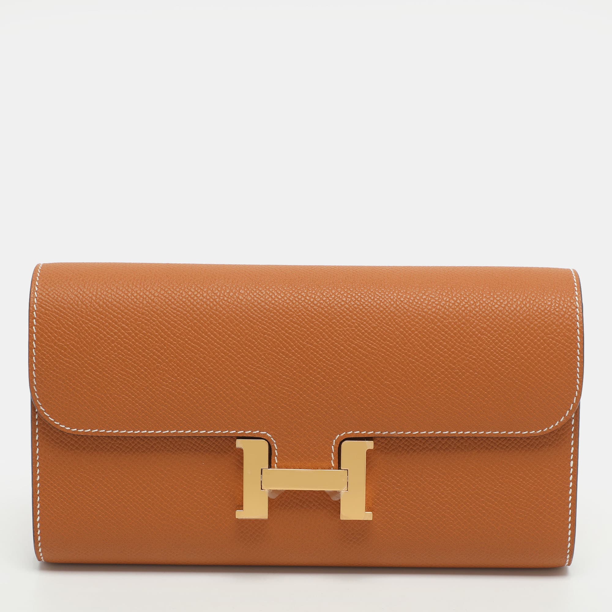 Herm&egrave;s Constance Natural Epsom Leather To Go Wallet