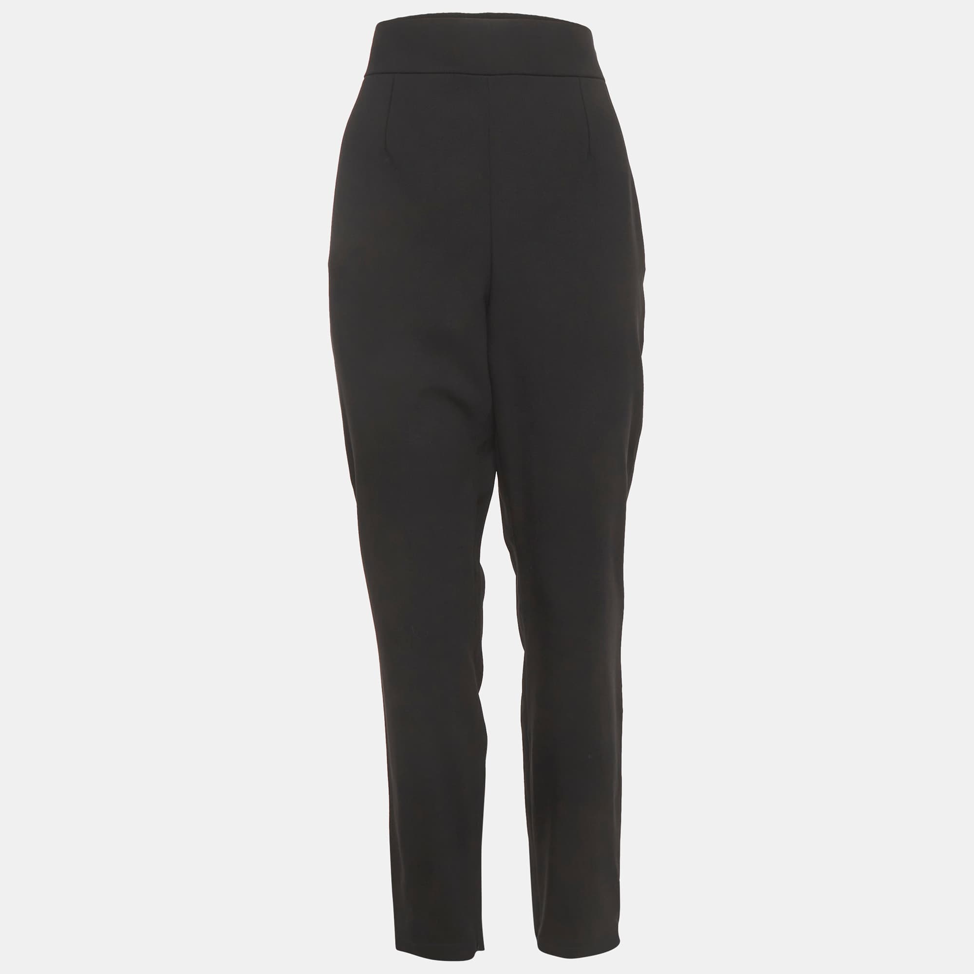 Dolce & Gabbana Black Wool Skinny Trousers L