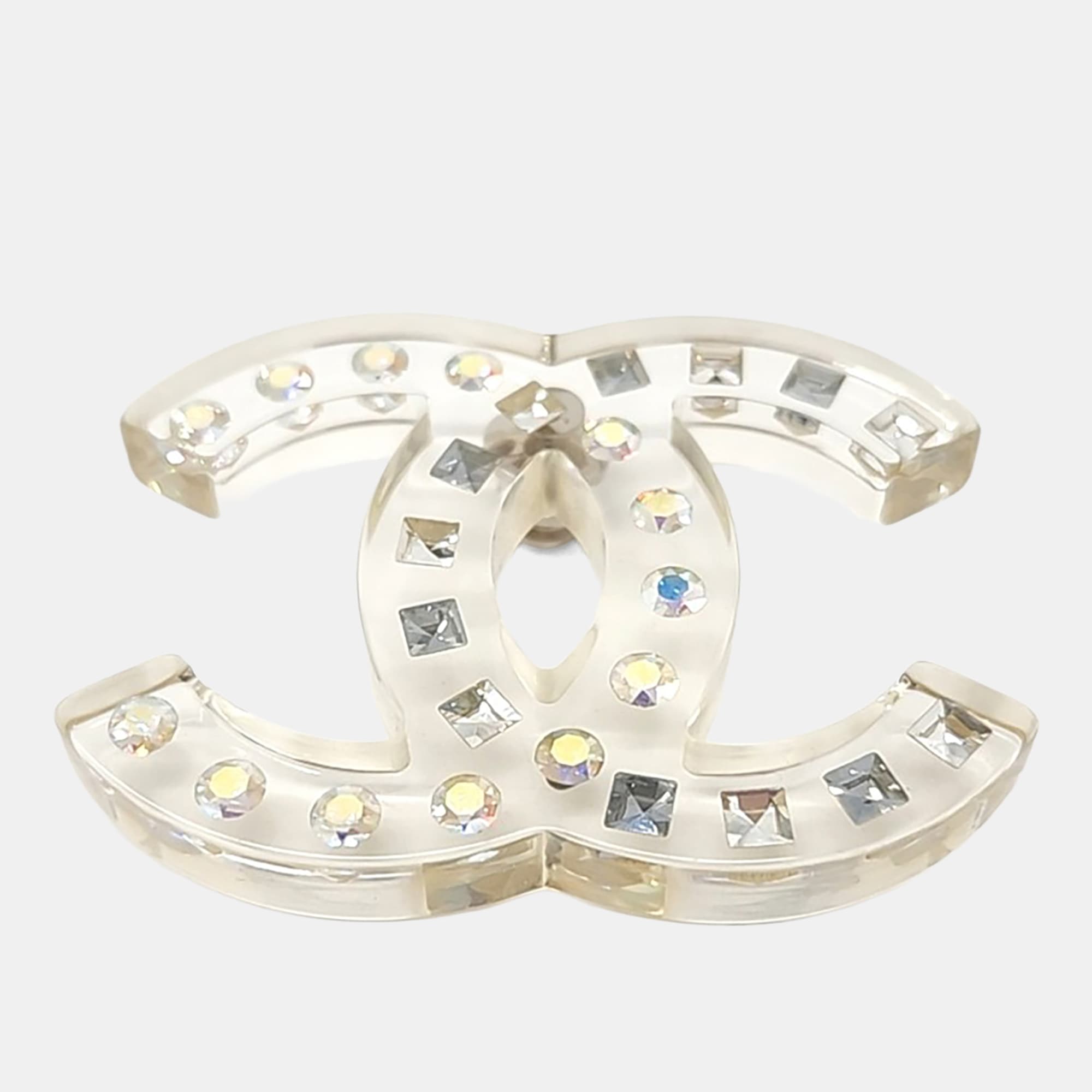 Chanel Clear Logo Brooch