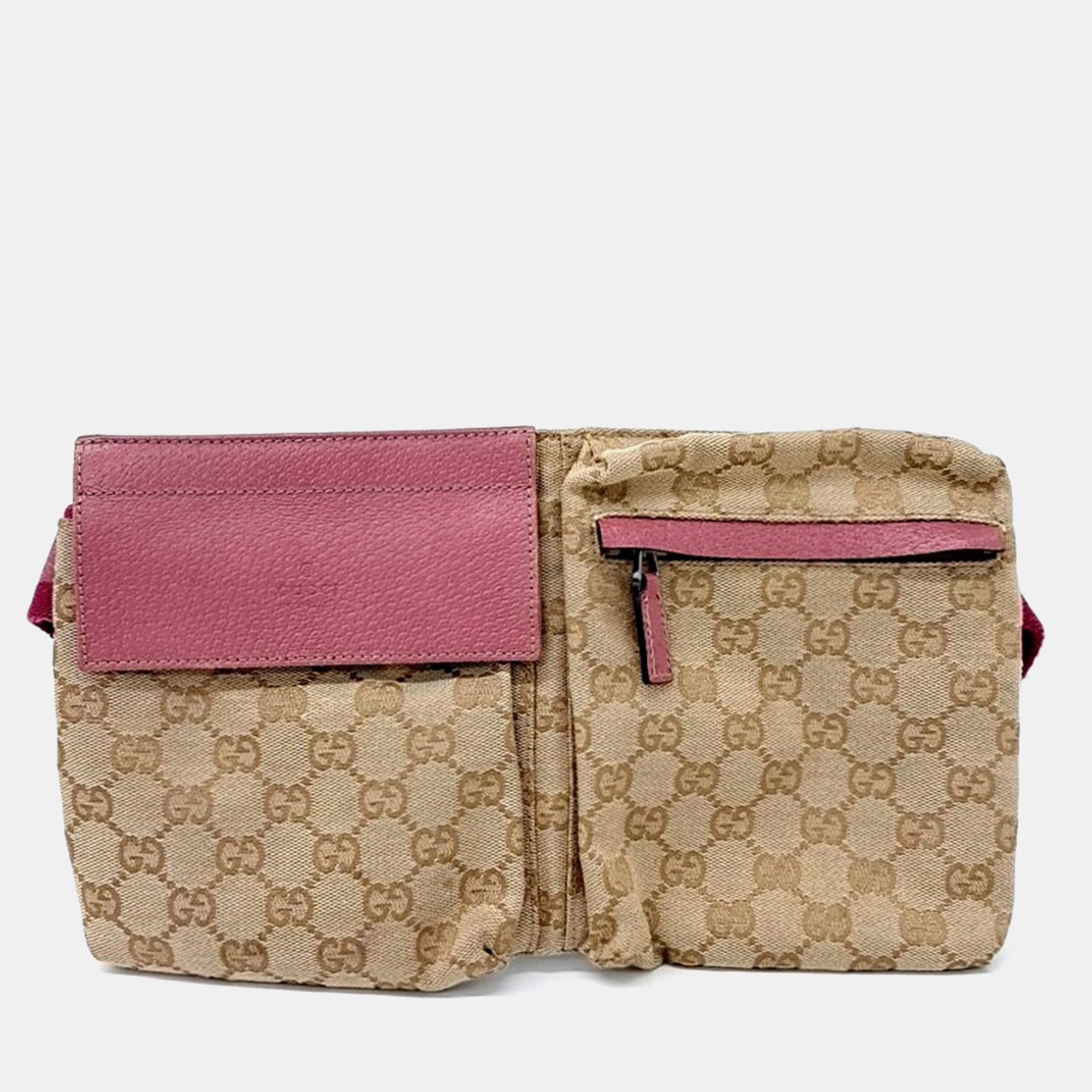 Gucci Multicolor Fabric Gucci Two-Pocket Hip Sack (28566)