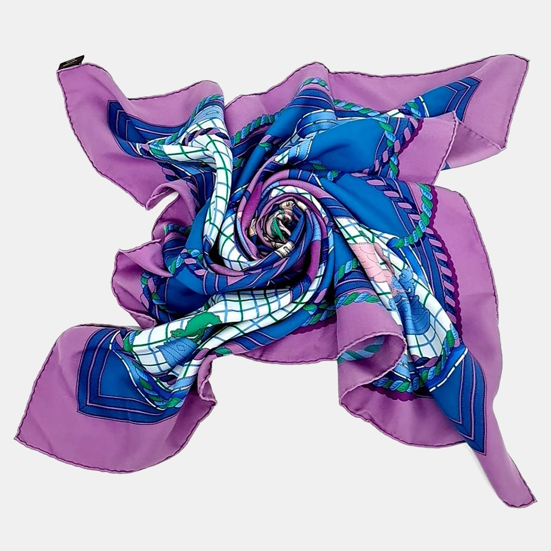 Hermes Multicolor Silk Scarf
