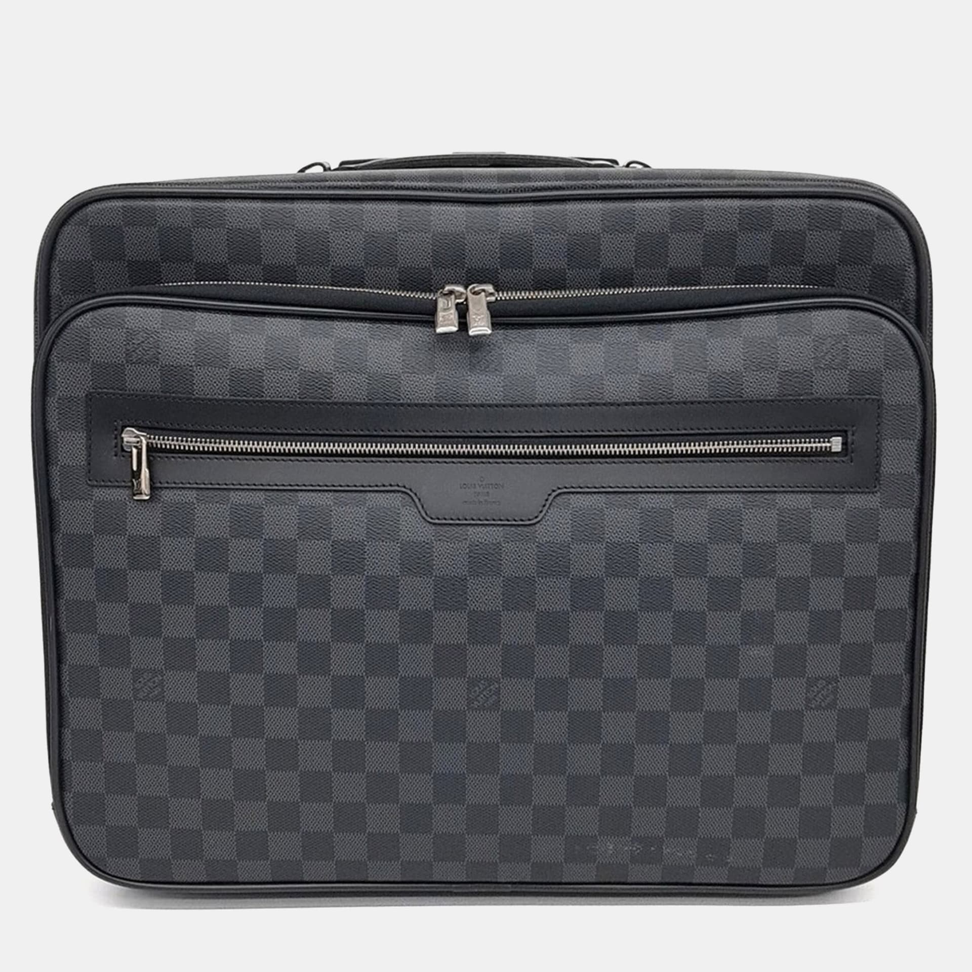 Louis Vuitton Black Canvas Graphite Pilot Case