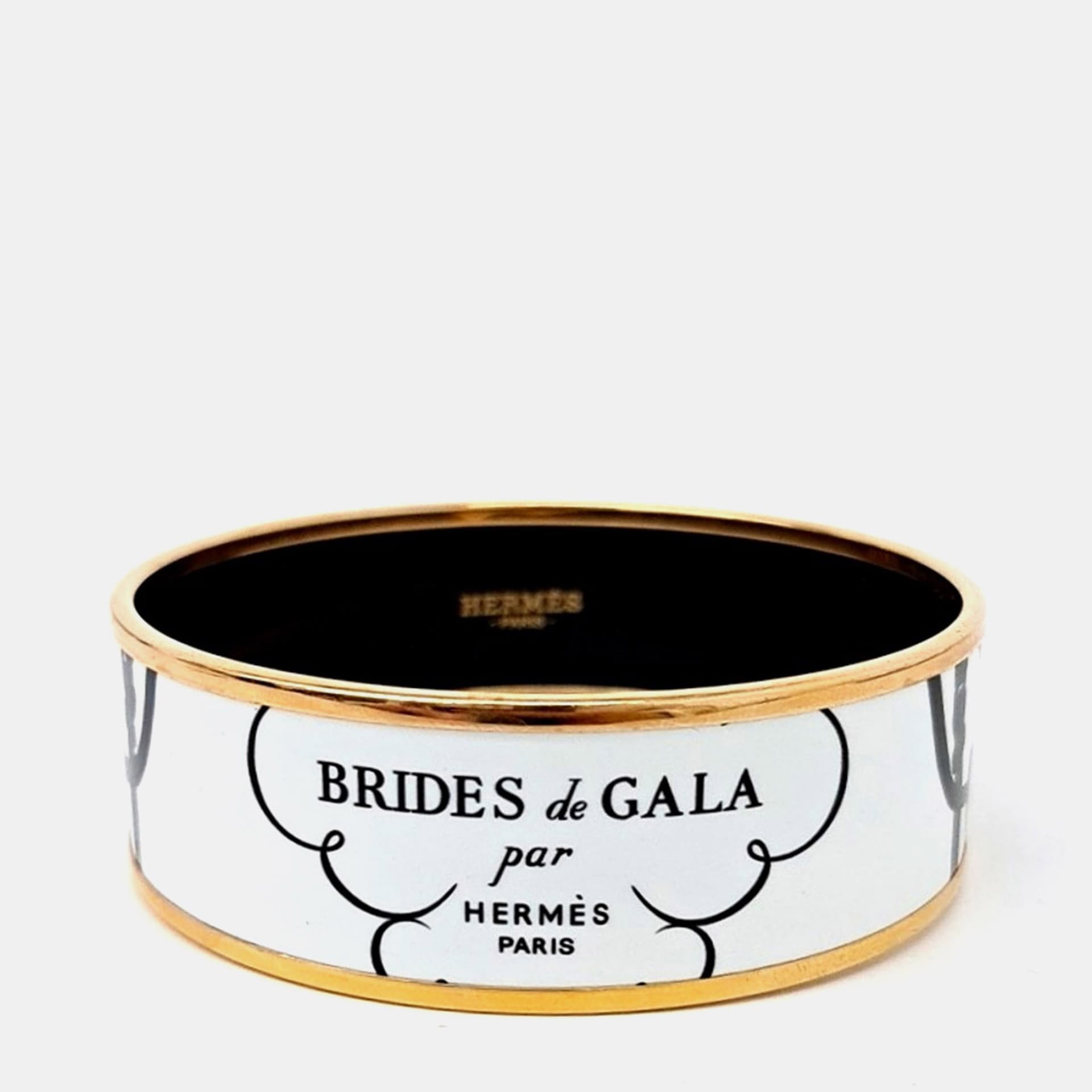 Hermes Brides de Gala Gold Enamel Bangle