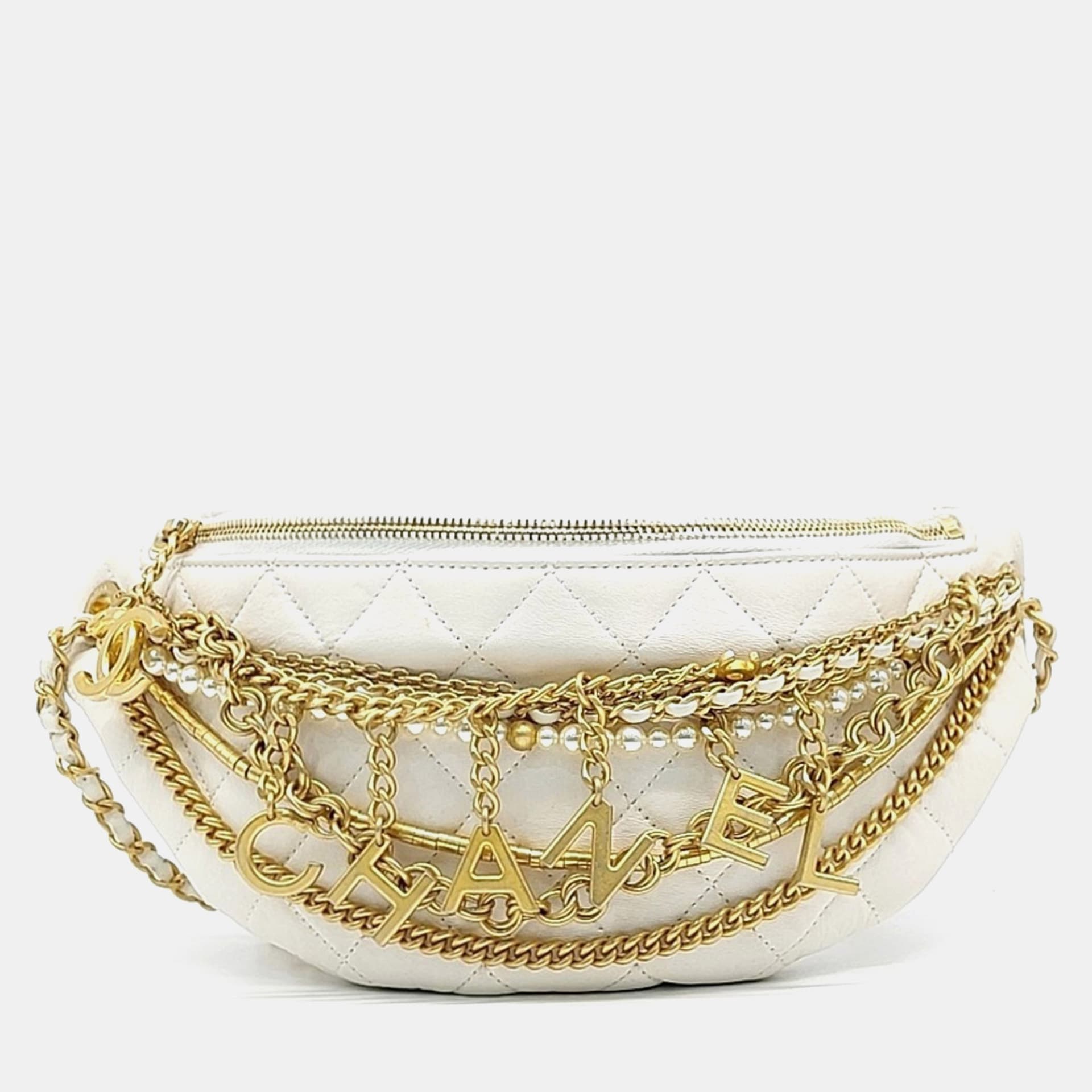 Chanel chain-embellished waist bag