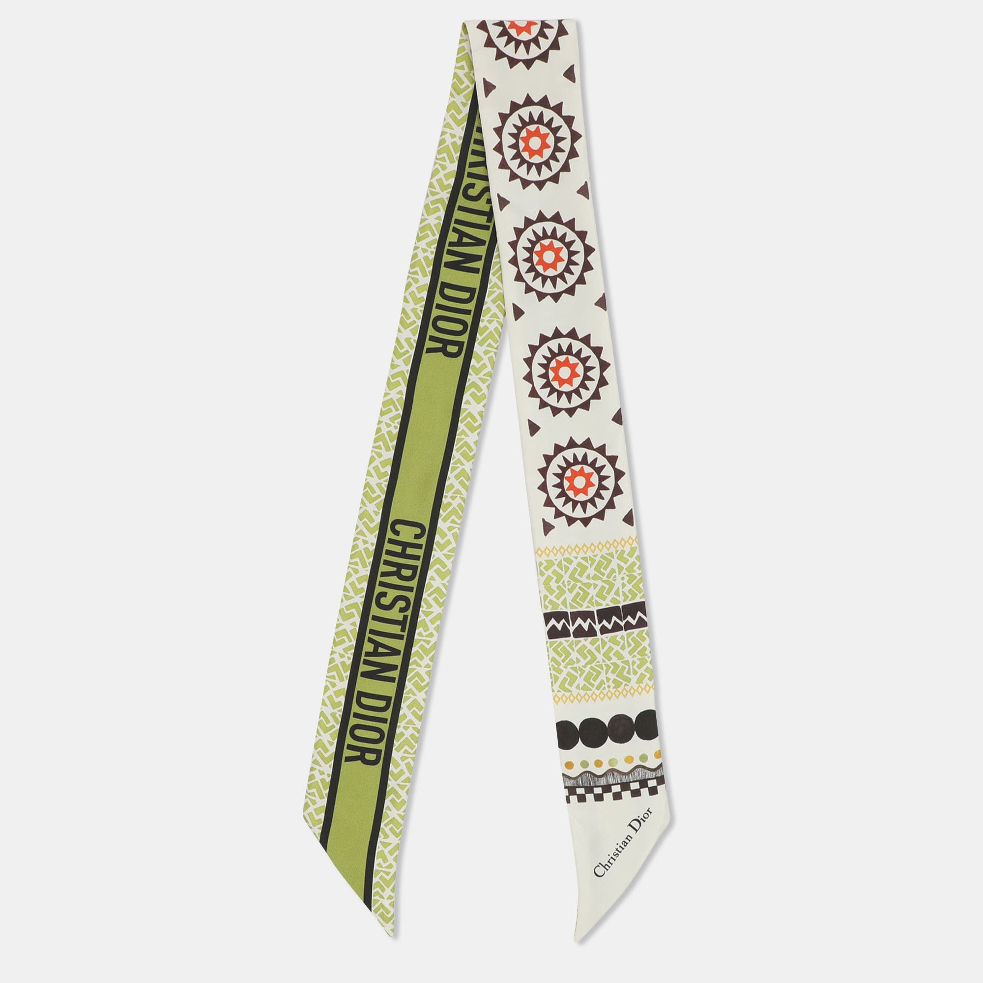 Dior Multicolor Printed Silk Mitzah Bandeau