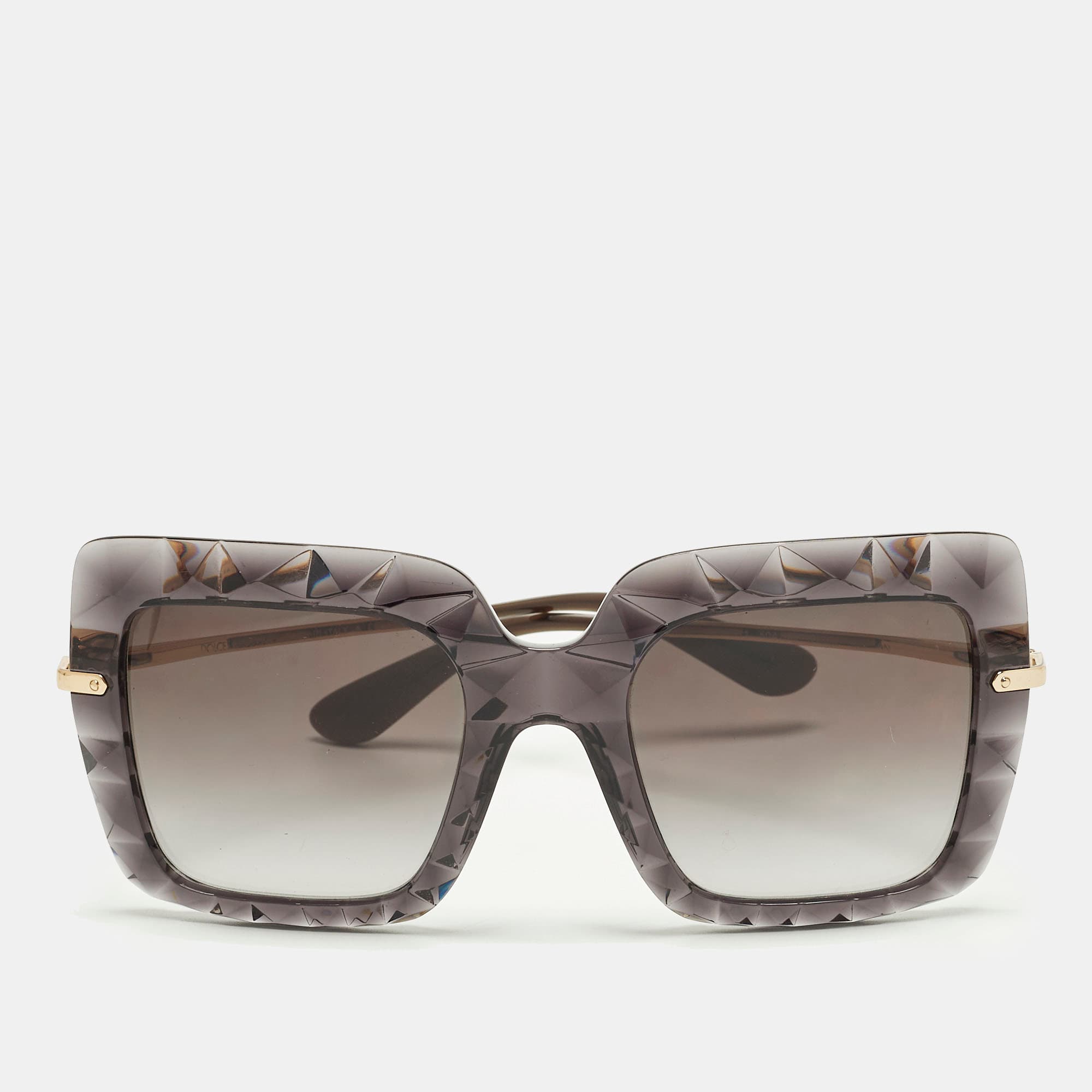 Dolce & Gabbana Grey/Gold Tone Gradient DG6111 Square Sunglasses